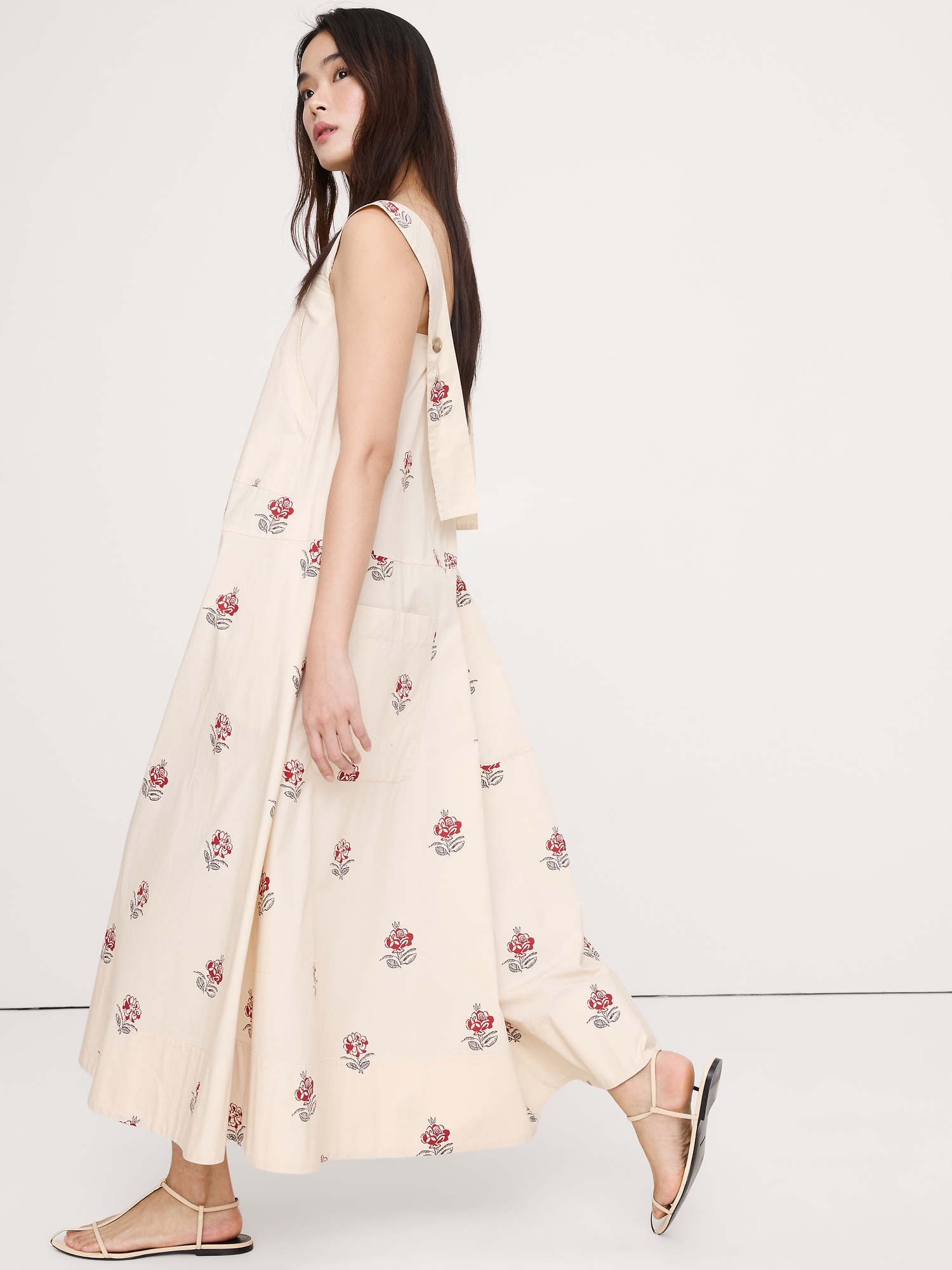 Image number 4 showing, Square-Neck Apron Maxi Dress