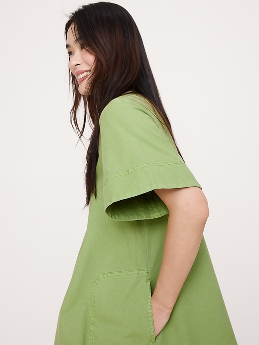 overall dress denim long Birdseye - Navy color:Blue a functional 386 Pleated Chiffon Midi Dress