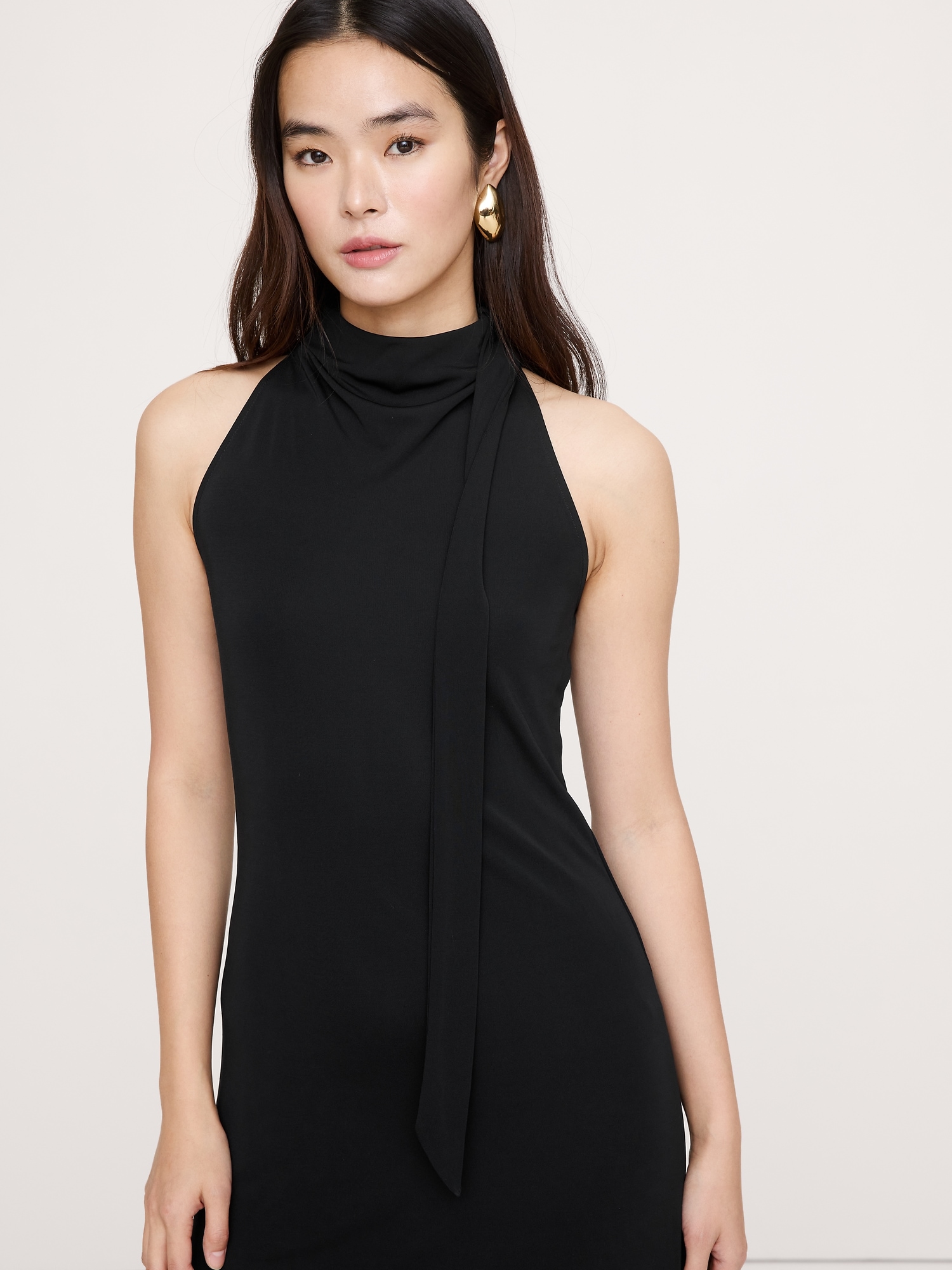 Image number 4 showing, Matte Jersey Cowl-Neck Maxi Dress