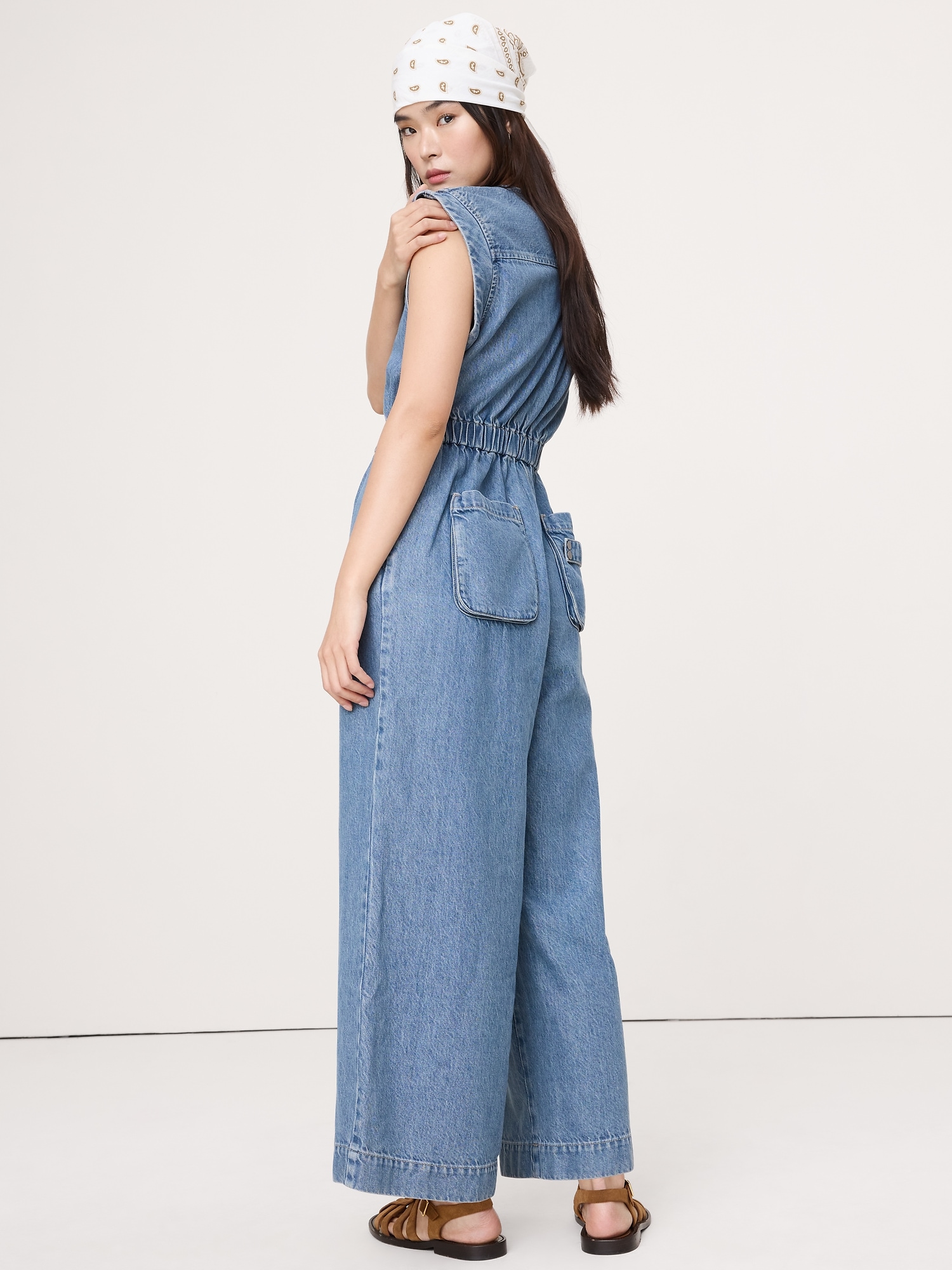 Image number 3 showing, Denim Utility Jumpsuit