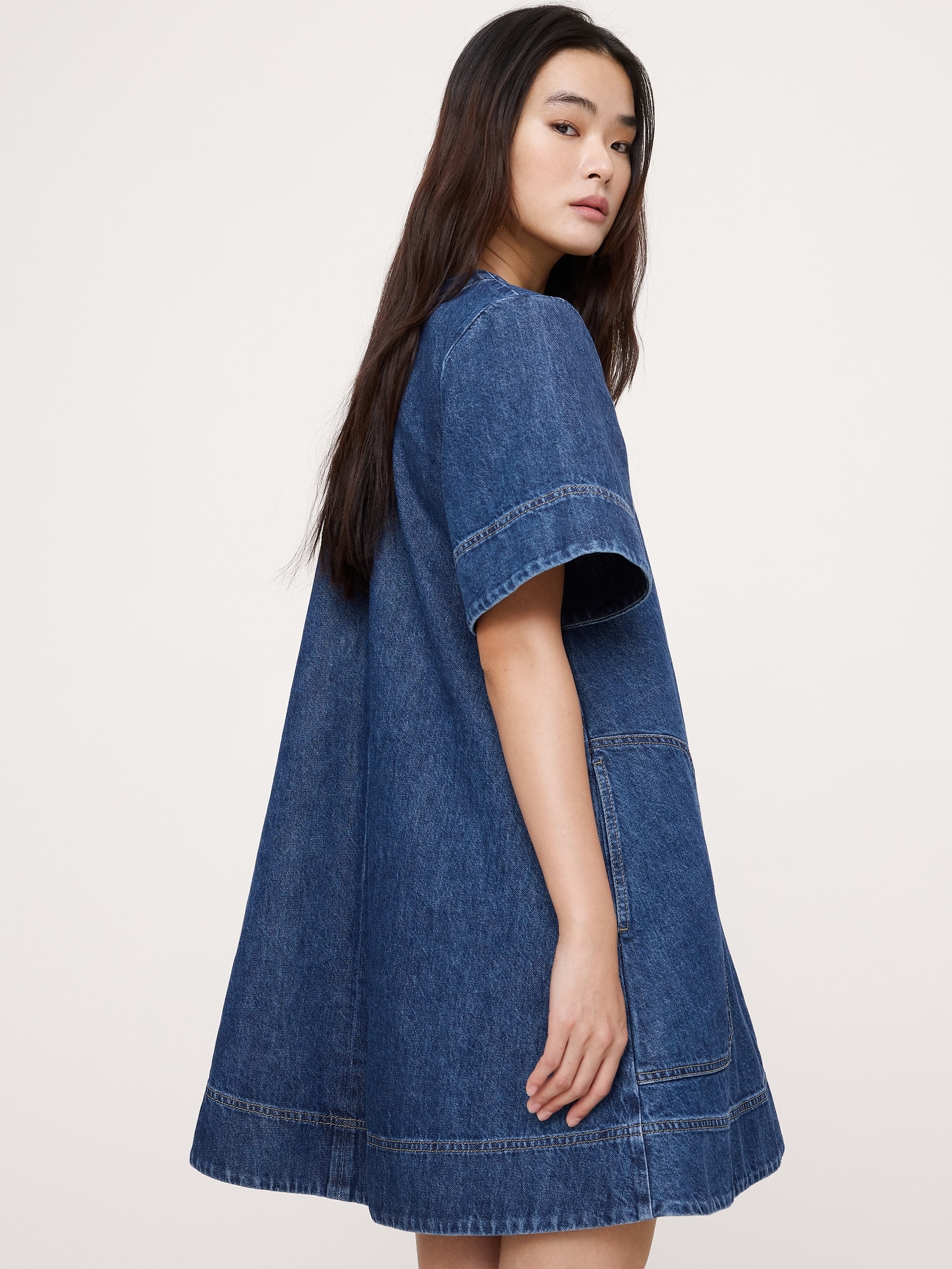 Image number 3 showing, Denim Mini Dress