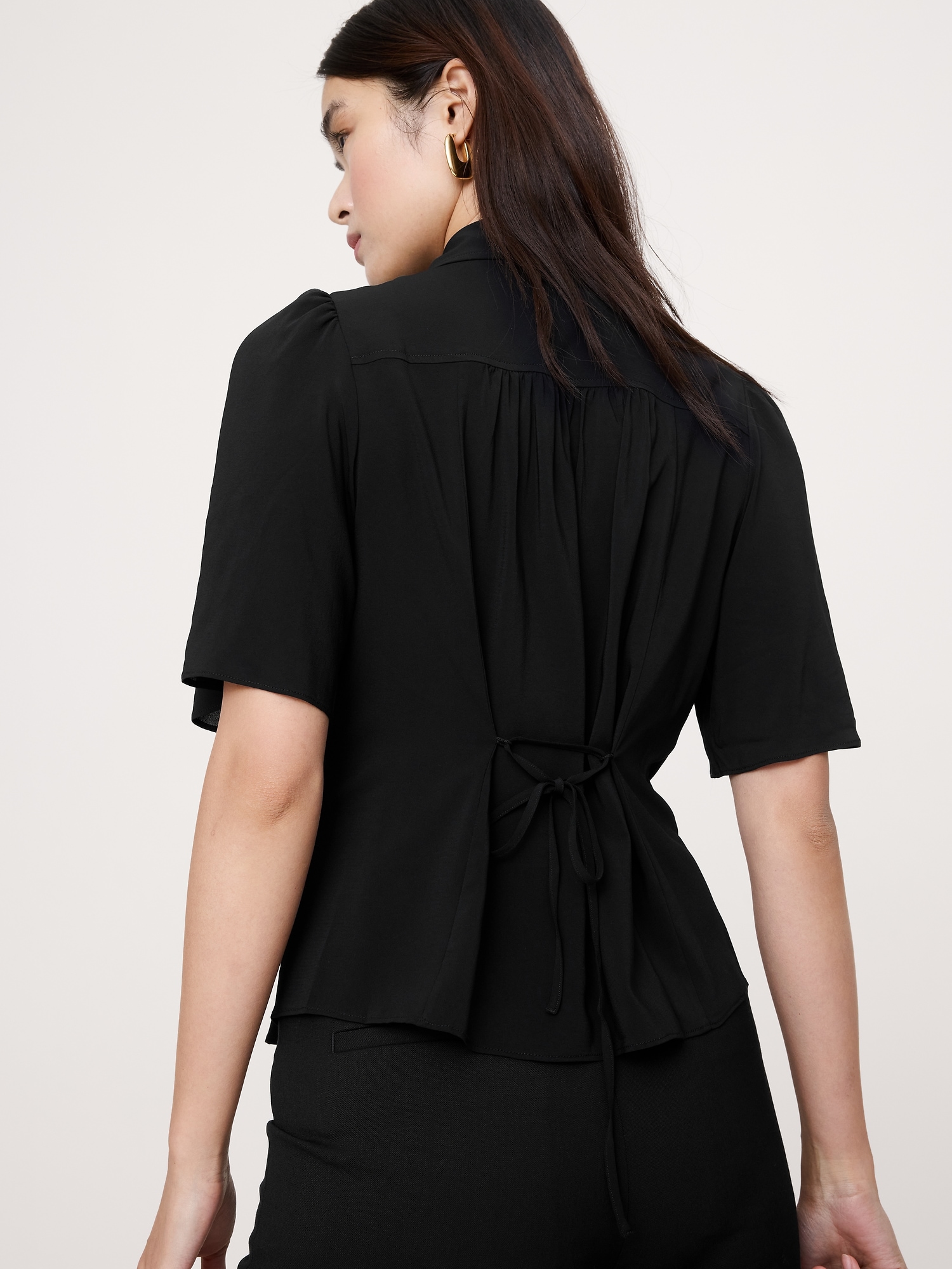 Image number 5 showing, Georgette Tie-Back Blouse