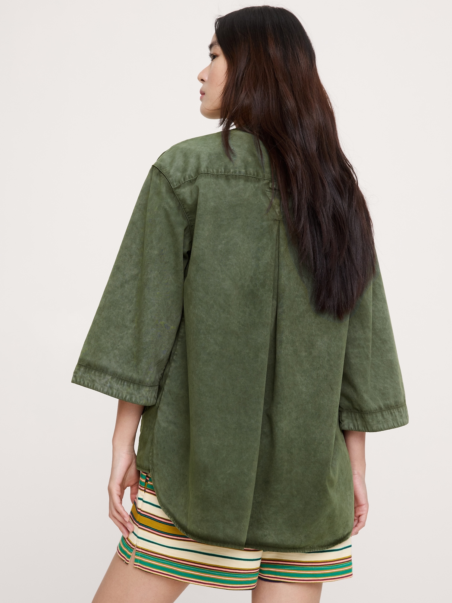 Image number 5 showing, Overdye Cotton Tunic Shirt
