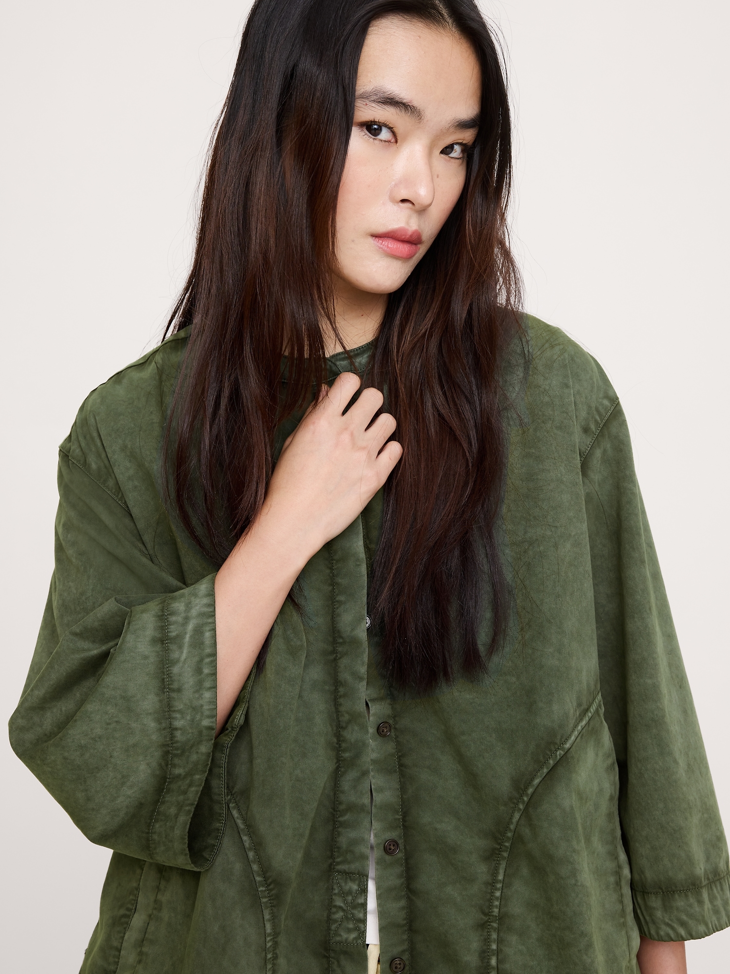Image number 6 showing, Overdye Cotton Tunic Shirt