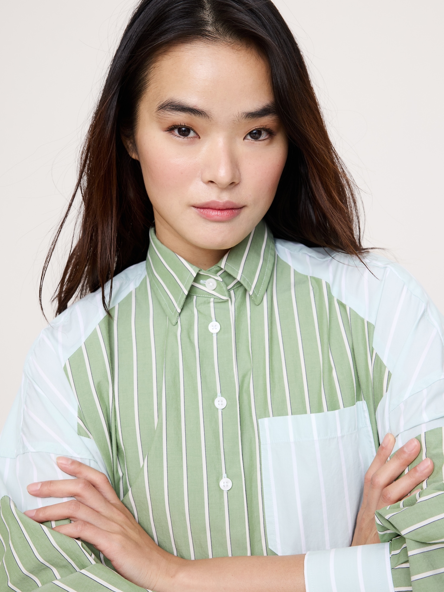 Image number 3 showing, The Oversized Patchwork Shirt