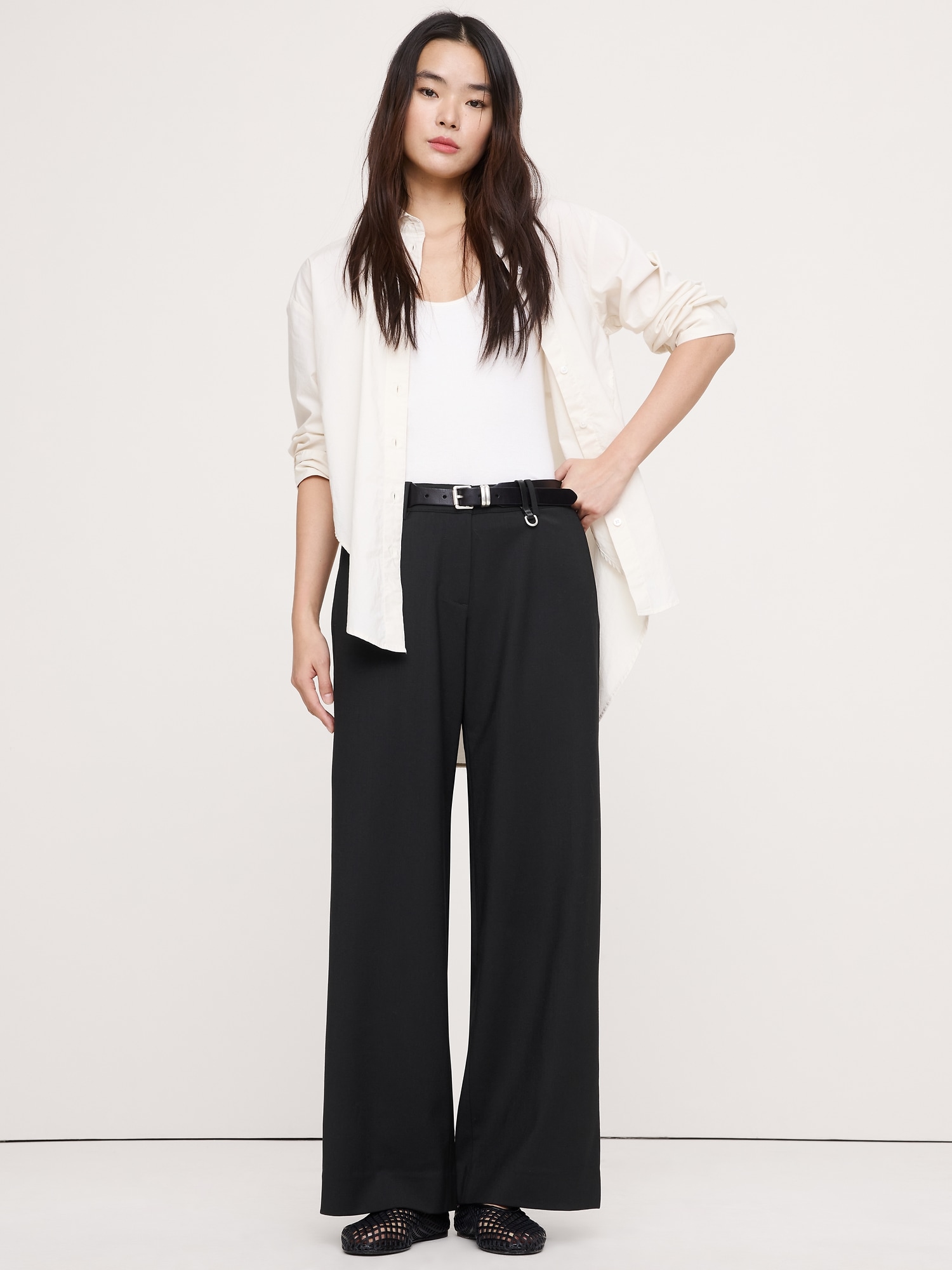 The Everyday Wide-Leg Pant in Italian Lightweight Wool