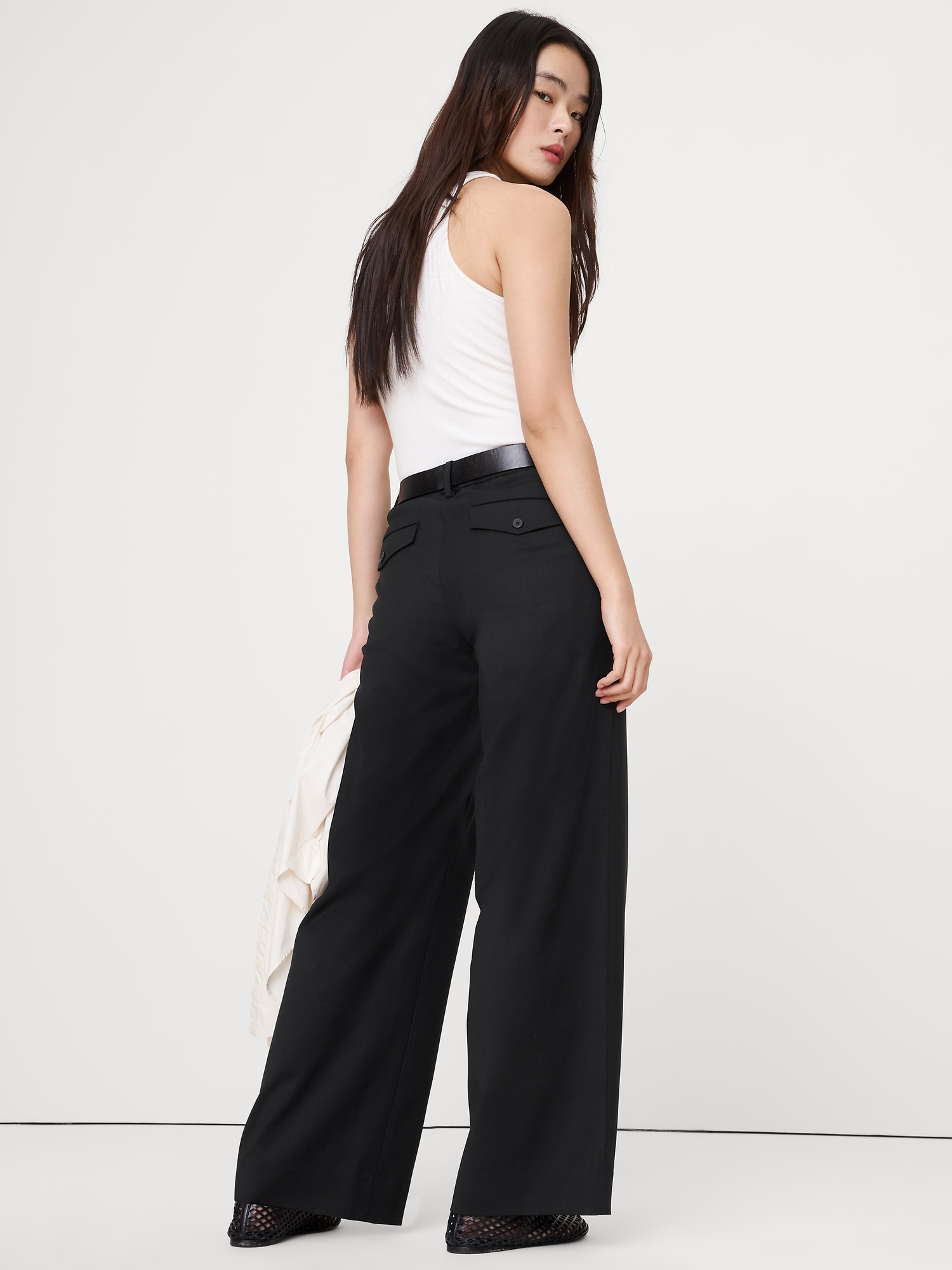 Image number 2 showing, The Everyday Wide-Leg Pant in Italian Lightweight Wool