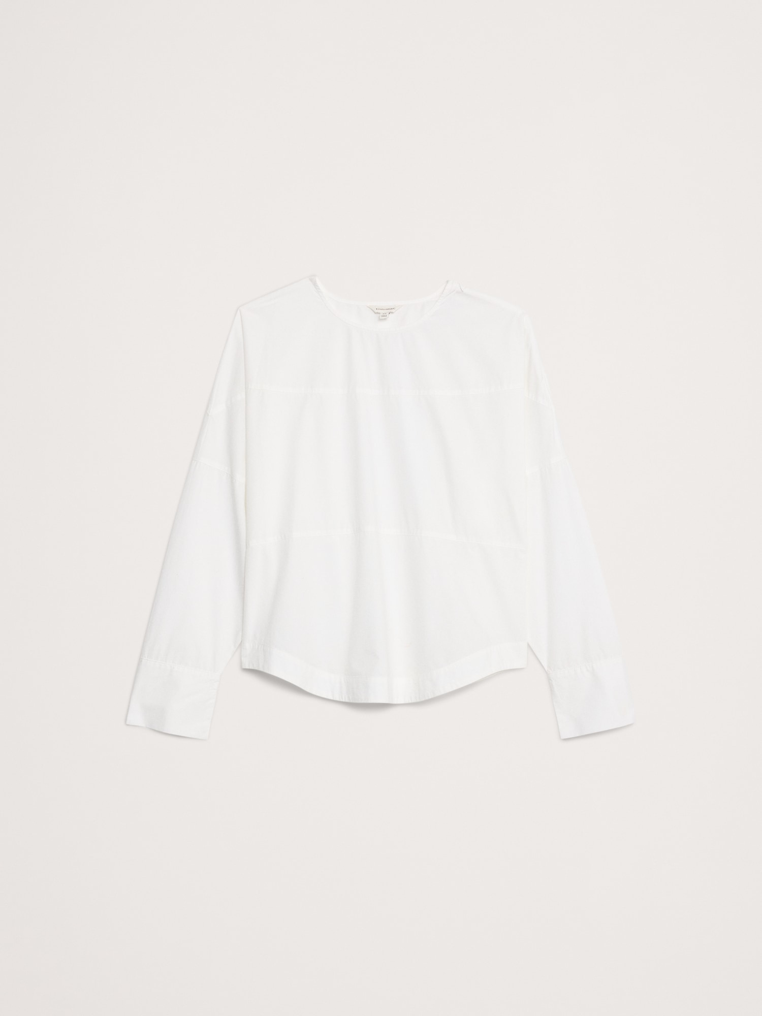 Image number 5 showing, Cotton Poplin Paneled Dolman Top