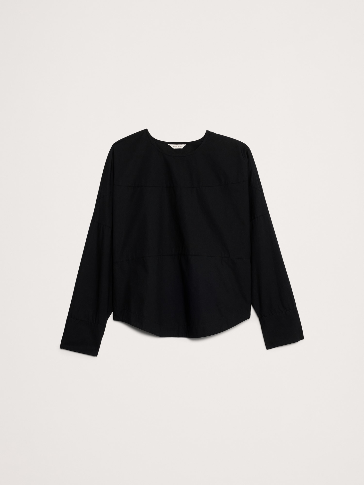 Image number 5 showing, Cotton Poplin Paneled Dolman Top