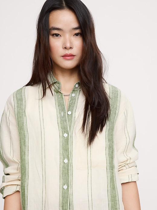 トップス 00s Banana Republic Irish Linen Shirt The Oversized Linen Shirt | Banana Republic