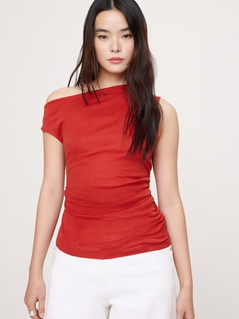 Airy Cotton Asymmetrical Tank