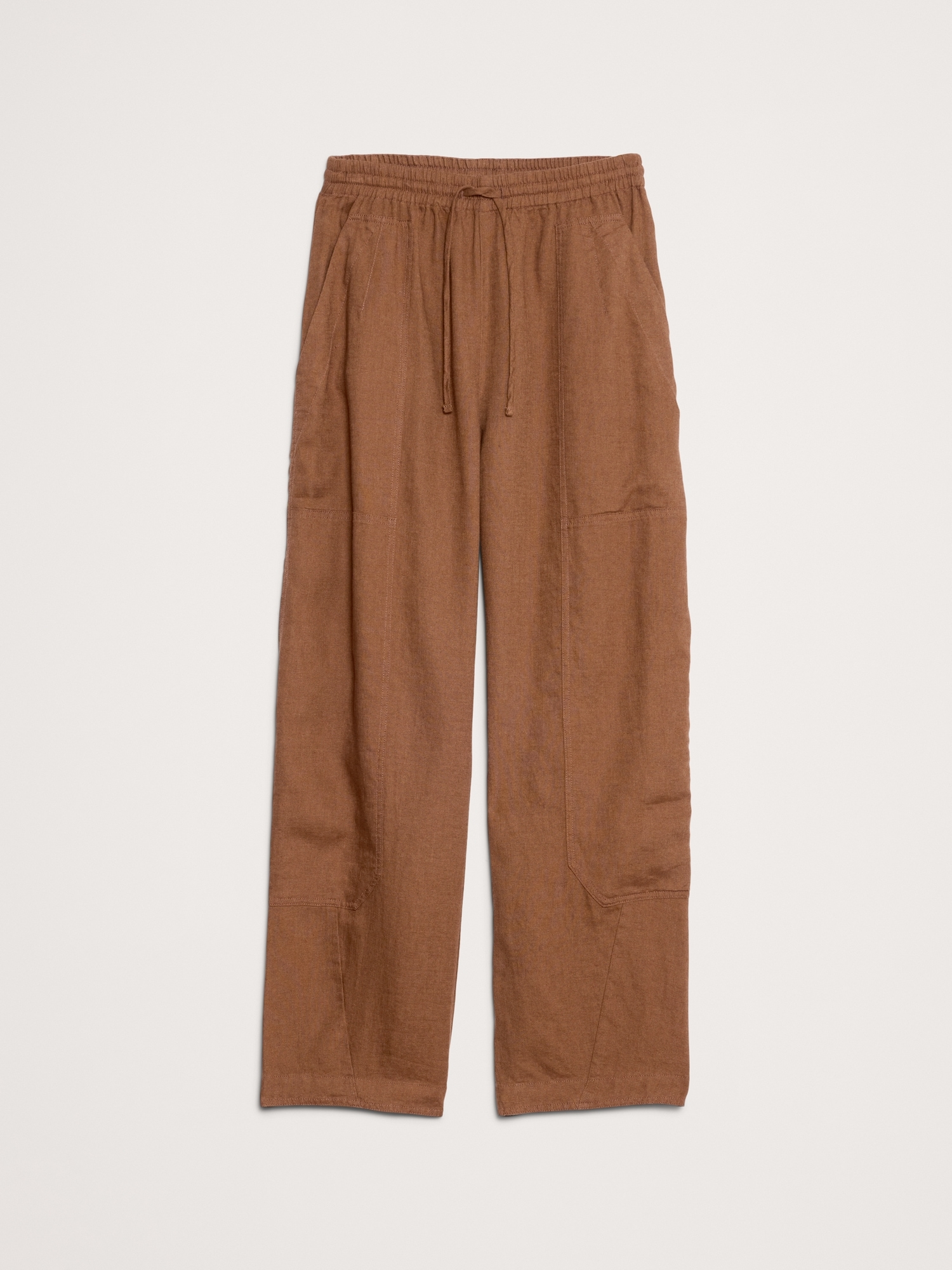 Image number 5 showing, Barrel-Leg Pull-On Pant in Linen