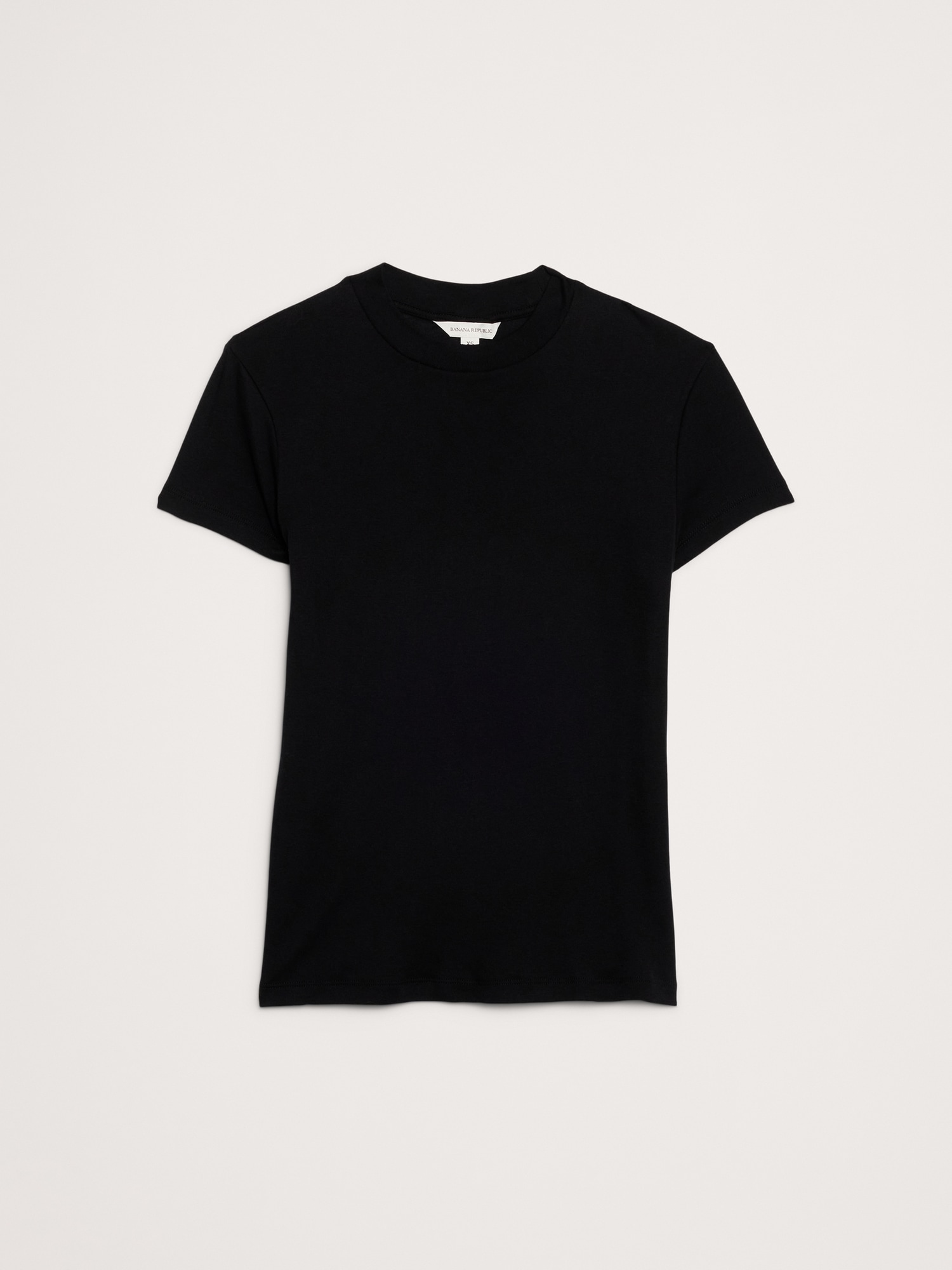 Image number 5 showing, Baby Rib Cotton Mock-Neck T-Shirt