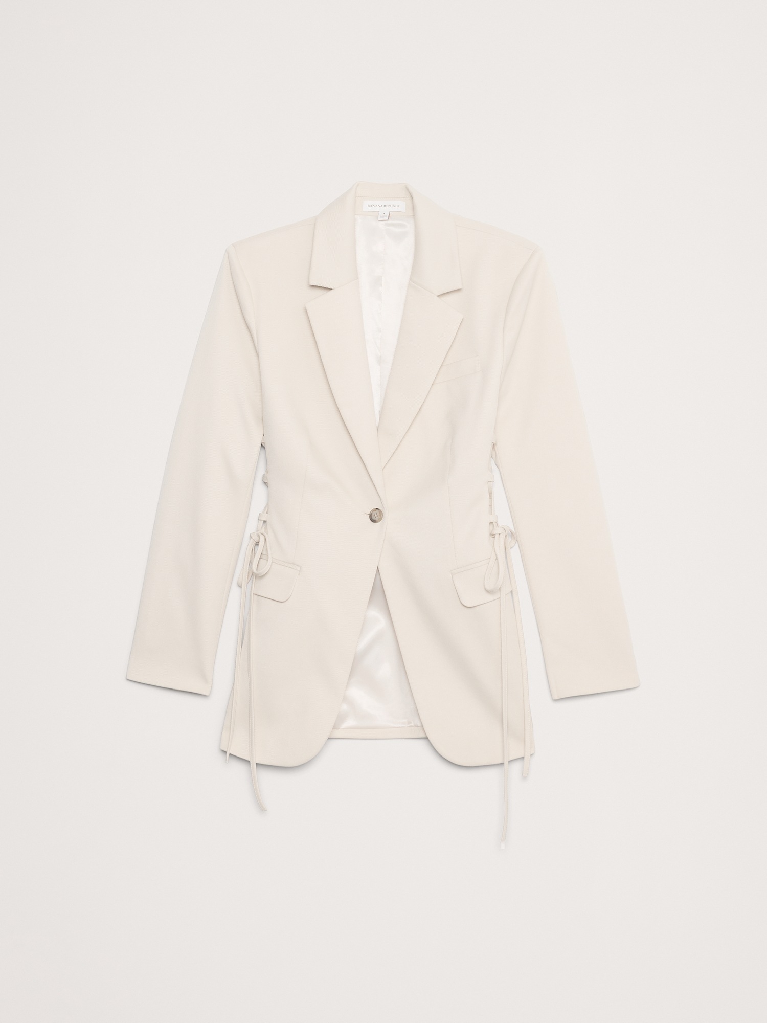 Женский пиджак Banana Republic Hourglass Corset Blazer, цвет: Кремовый белый — фото 4