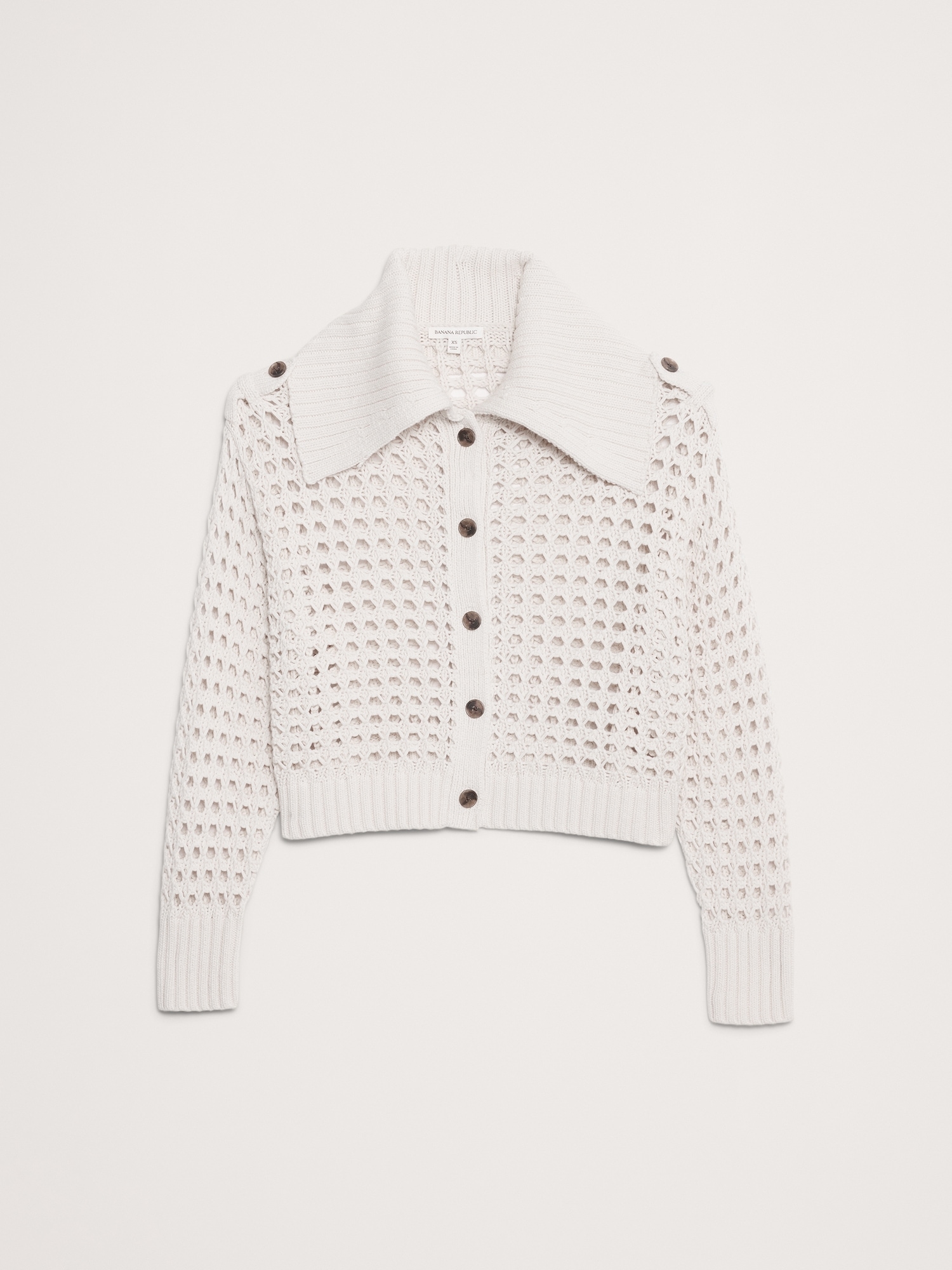 Image number 7 showing, Cotton Open-Stitch Cardigan