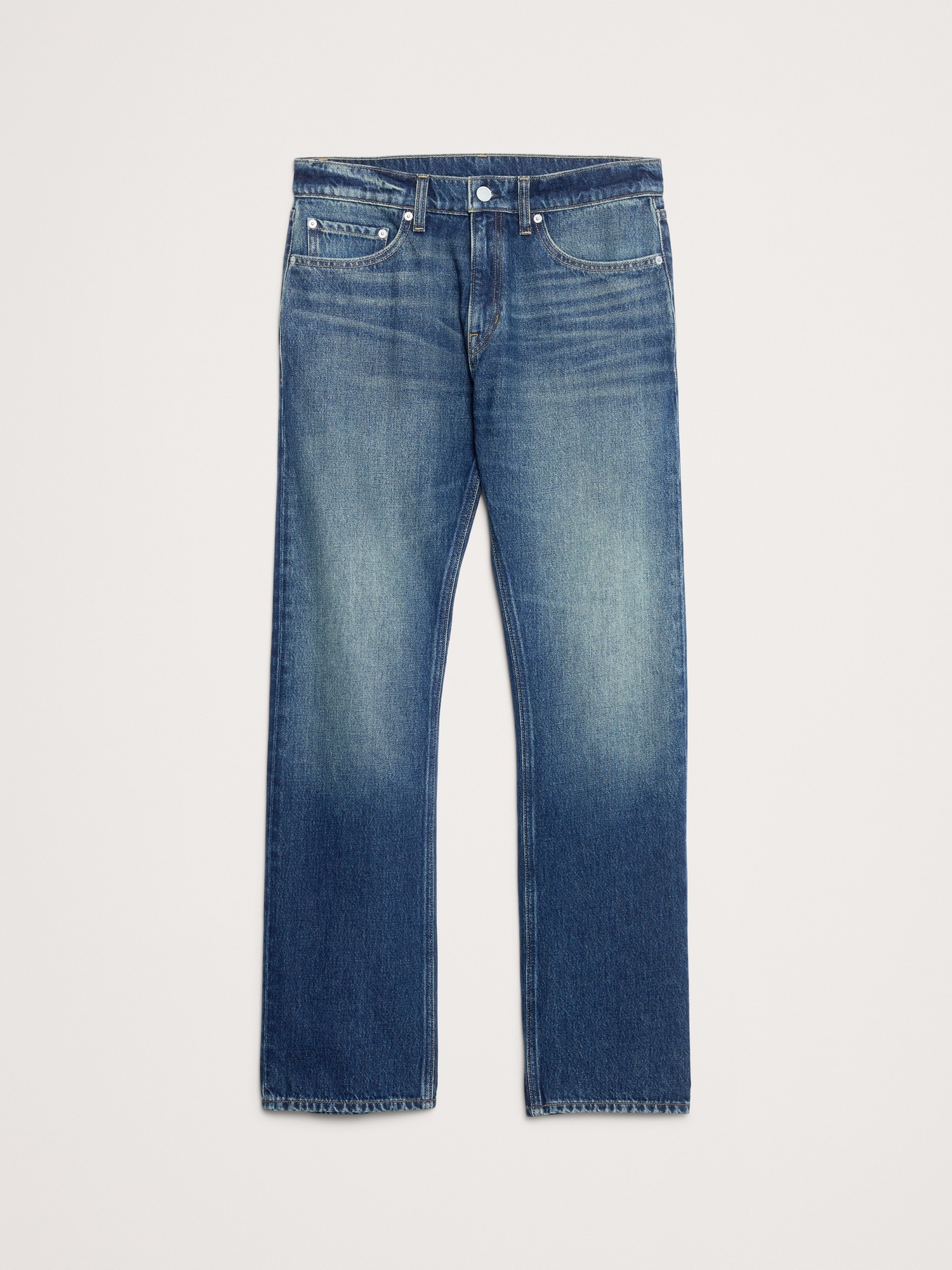 Мужские джинсы Banana Republic Classic Bootcut Jean in 100% Cotton, цвет: Средняя варка — фото 4