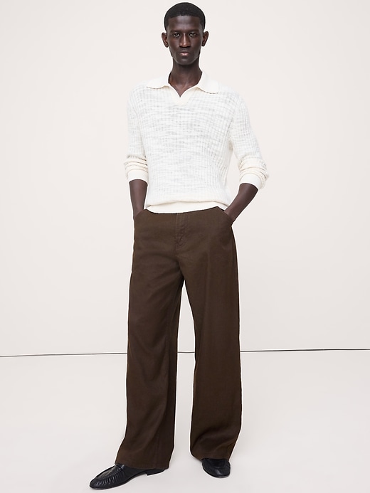 Banana Republic — Loose Italian Linen-Cotton Pant