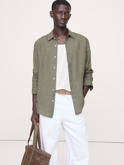 Slim-Fit Linen Shirt