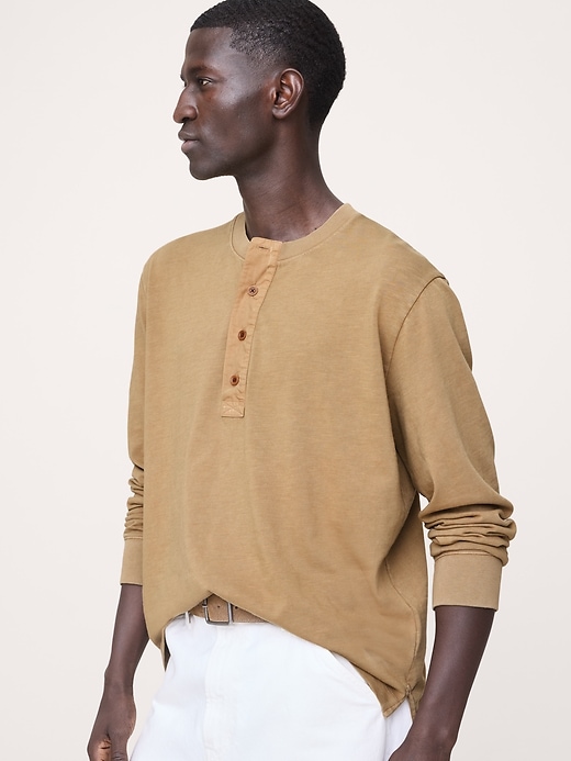 Heritage Cotton Slub Henley T-Shirt