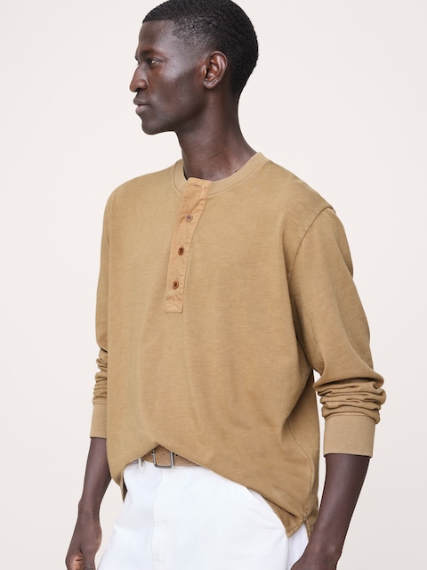 Heritage Cotton Slub Henley T-Shirt