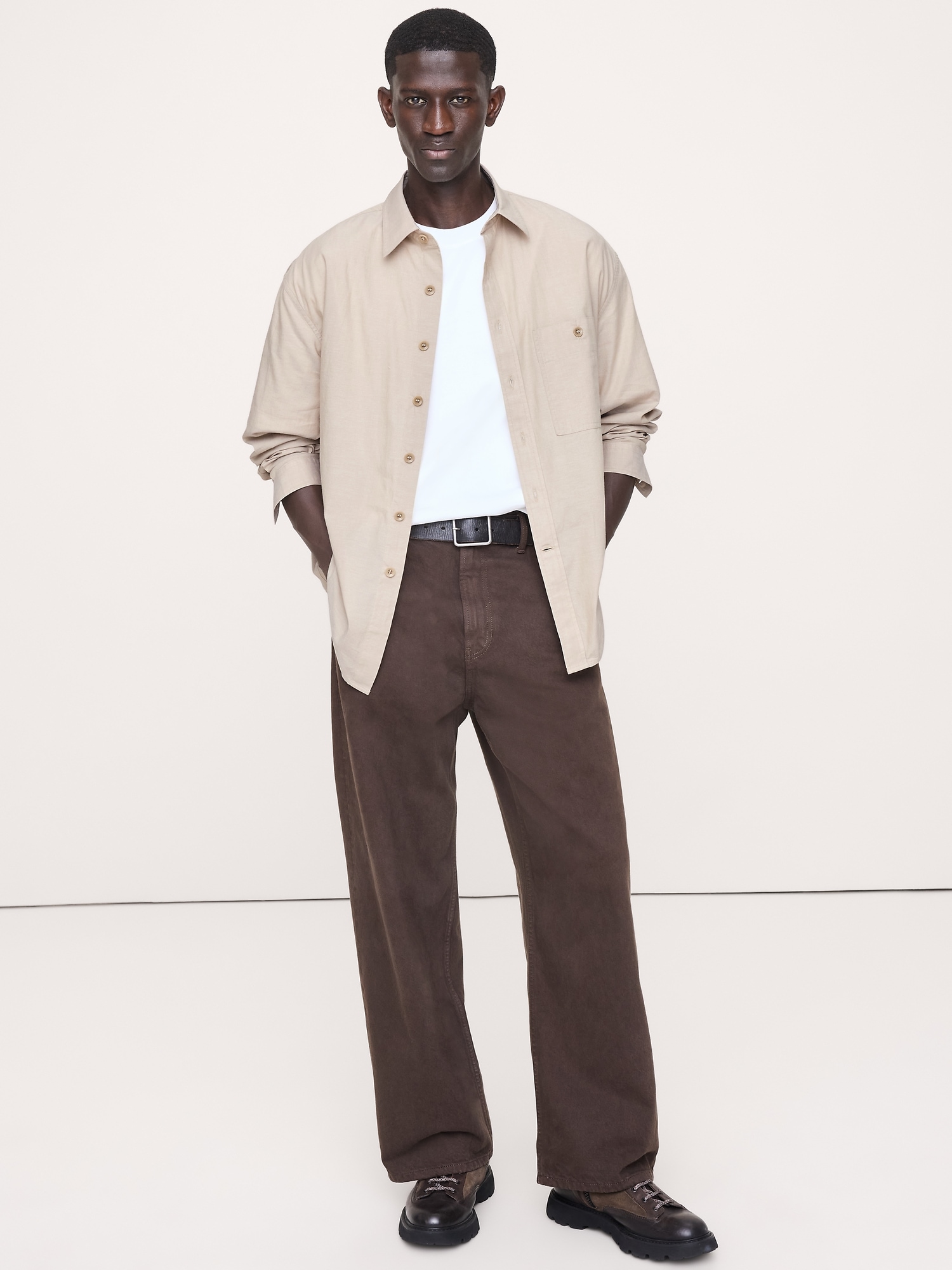 Relaxed-Fit Washed Cotton Poplin Shirt