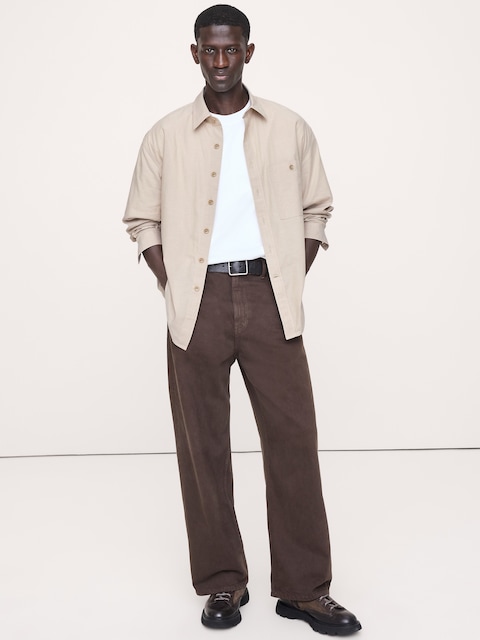 Relaxed-Fit Washed Cotton Poplin Shirt