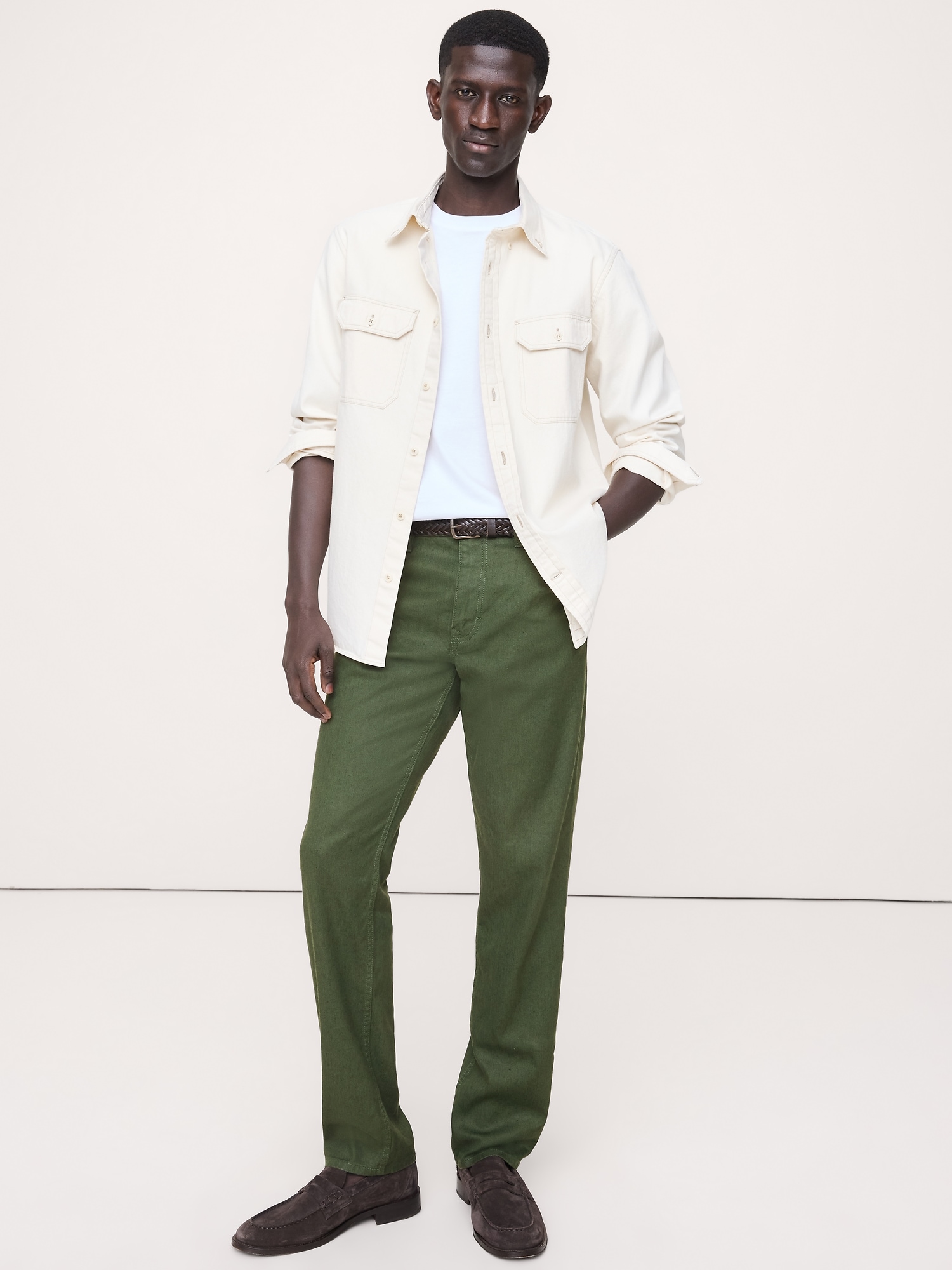 Slim Linen-Cotton Traveler Pant