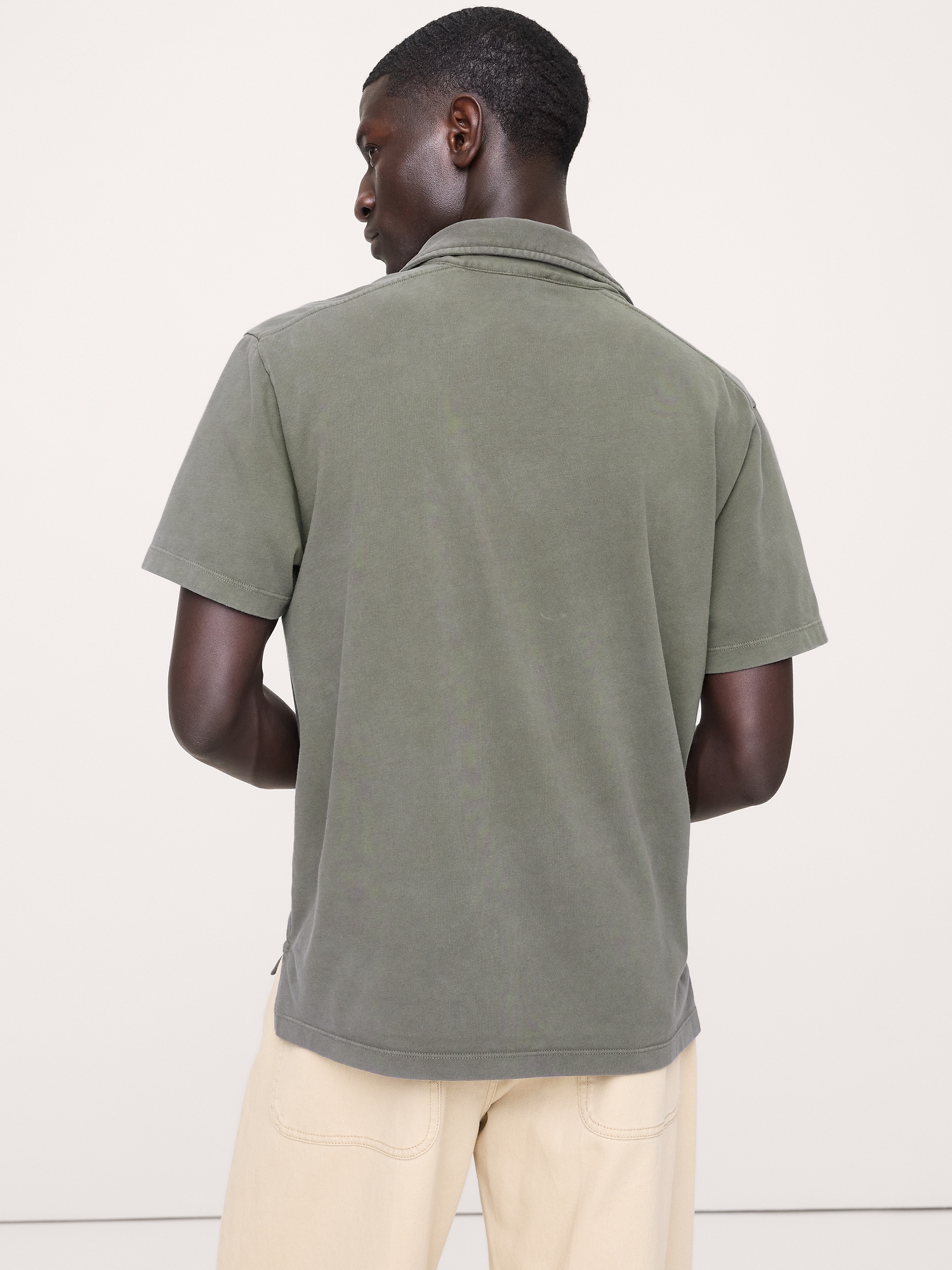 Image number 2 showing, Relaxed Sueded Cotton Polo
