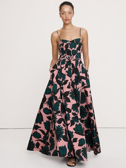 Soft Cotton Corset Maxi Dress