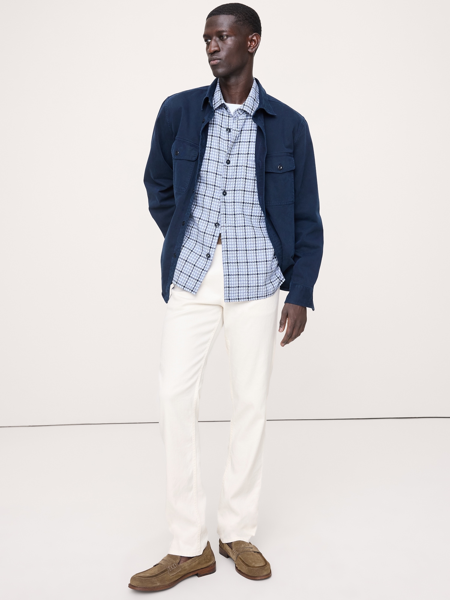 Slim Linen-Cotton Traveler Pant