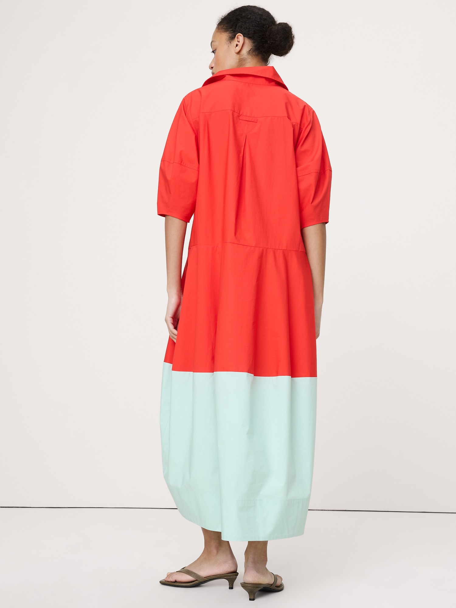 Image number 2 showing, Cotton Poplin Barrel Shirt Dress