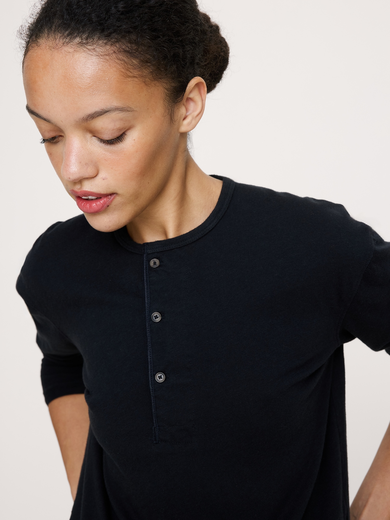 Image number 3 showing, Cotton Slub Henley T-Shirt