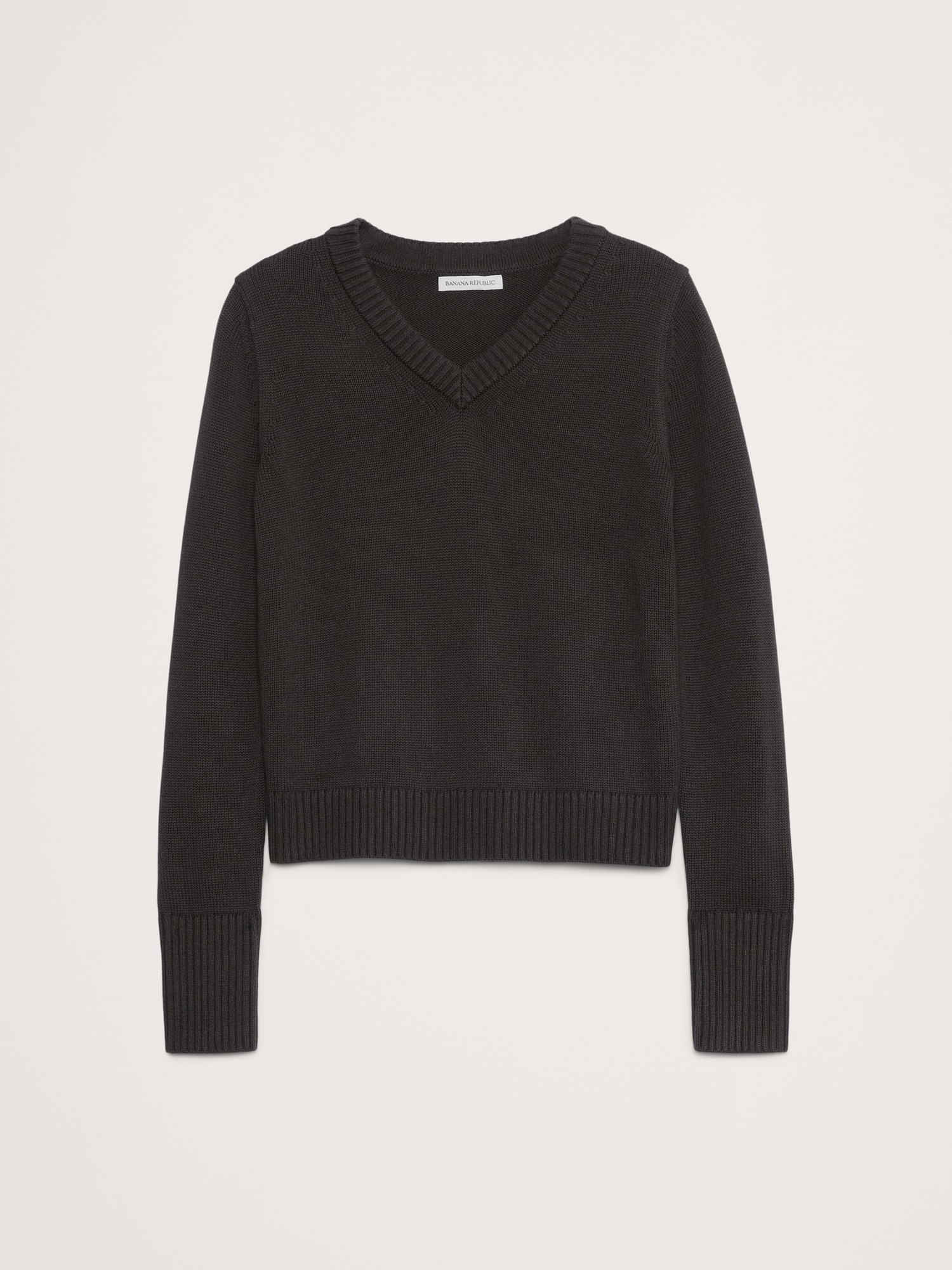 Image number 6 showing, Eversoft Cotton-Silk V-Neck Sweater