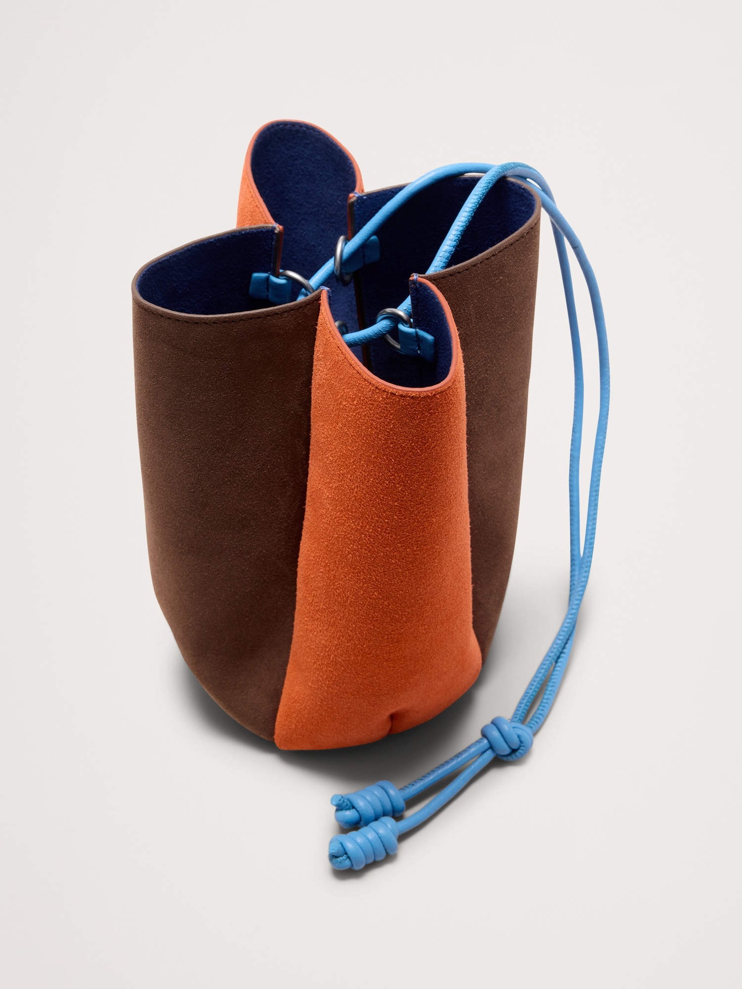 Женская сумка Banana Republic Color-block Suede Tulip, цвет: Оранжевый — фото 5