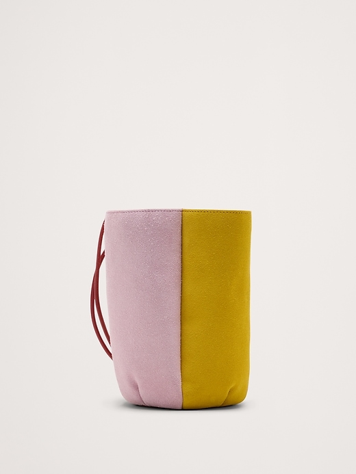 Color-block Suede Tulip Bag | Banana Republic