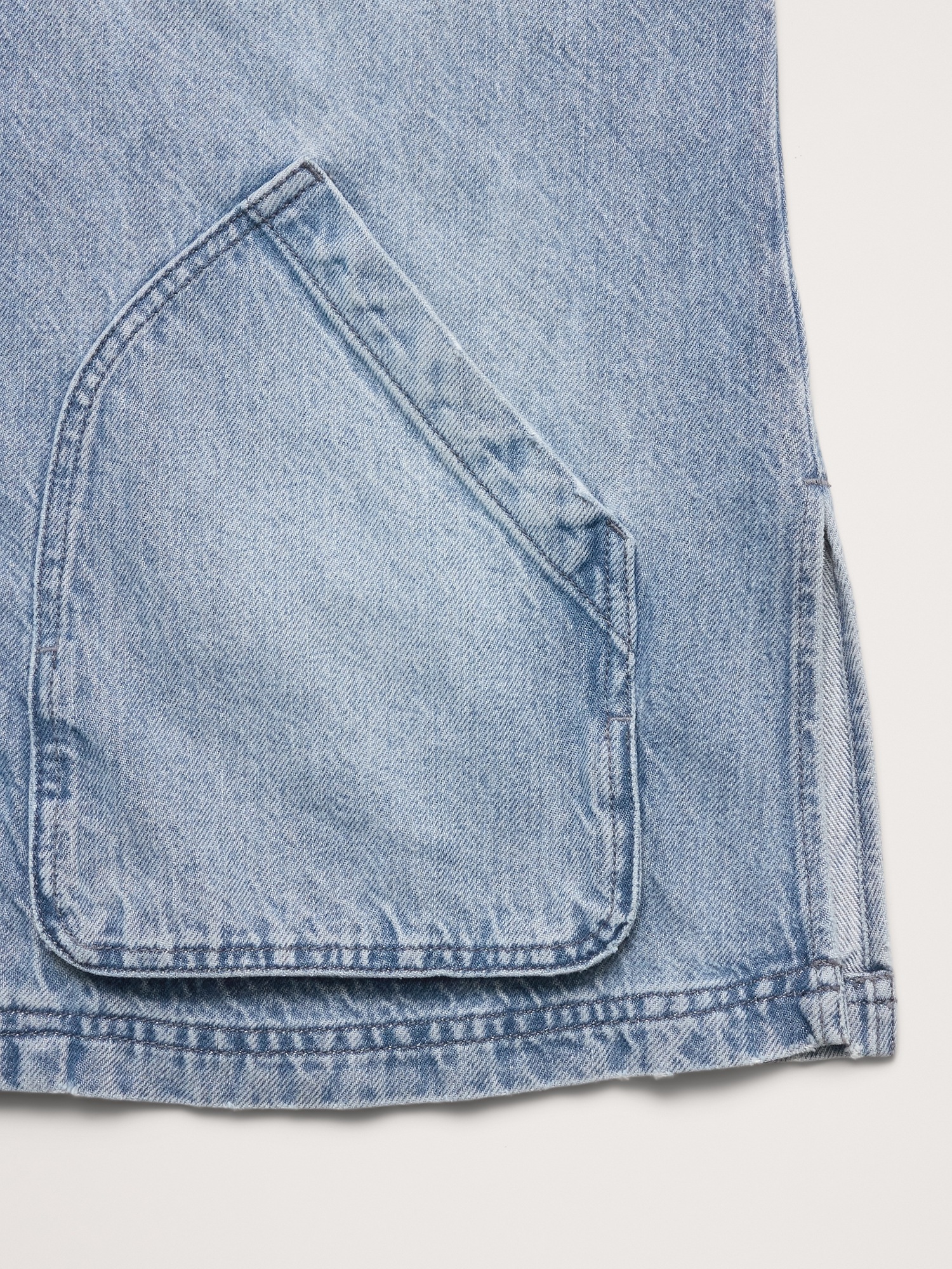 Женская куртка Banana Republic Washed Cotton Chore, цвет: Светлая варка джинсовый — фото 5