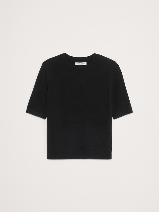 Lightweight Cashmere Short-Sleeve Sweater