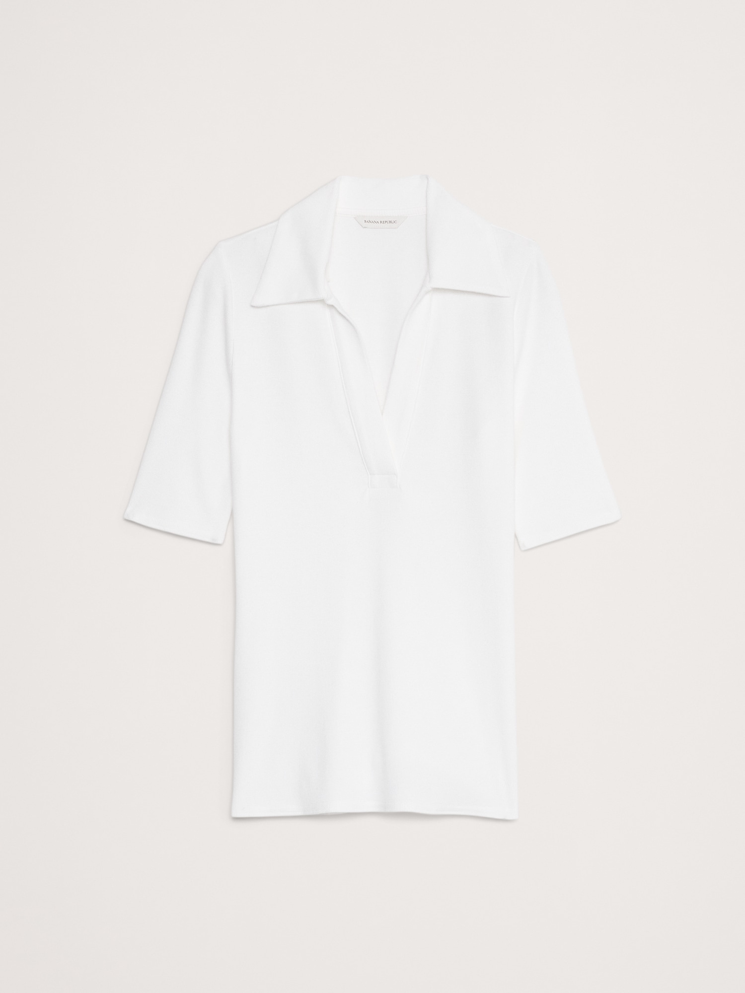 Image number 4 showing, Ribbed Elbow-Sleeve Polo