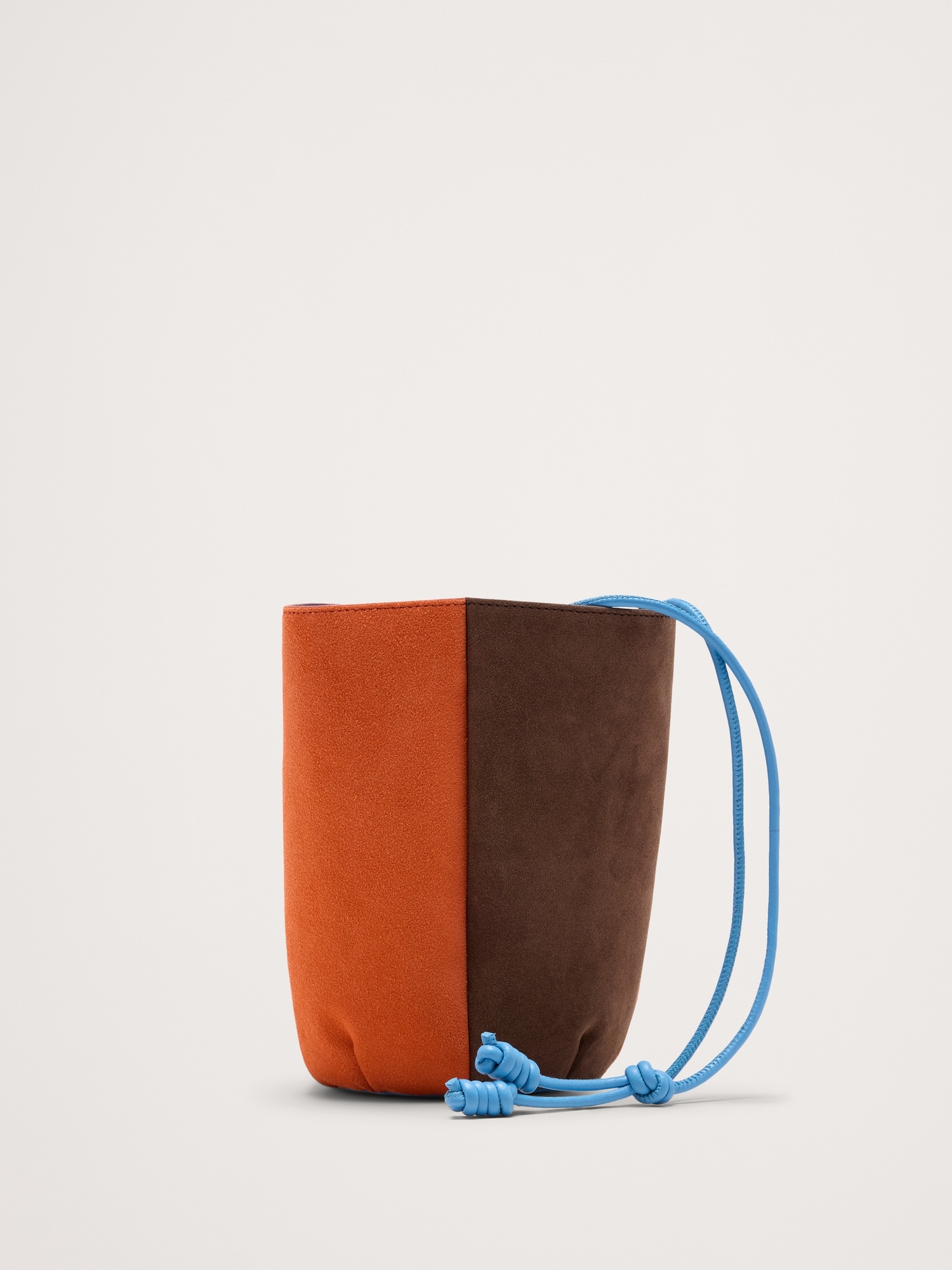 Image number 1 showing, Color-block Suede Tulip Bag