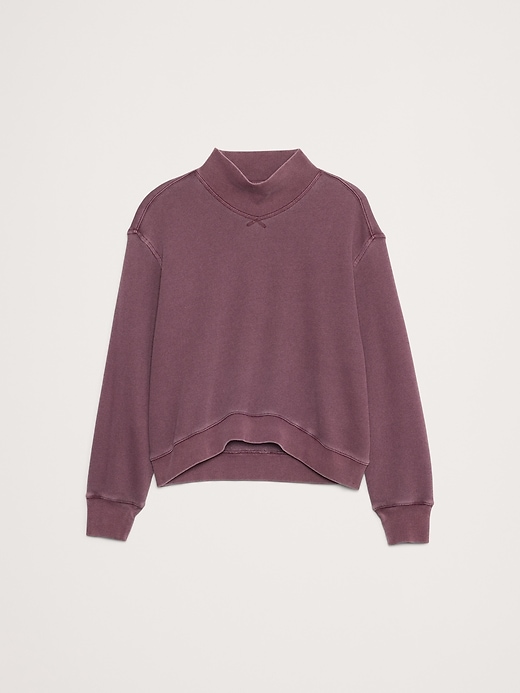 French Terry Mock-Neck Sweatshirt | Banana Republic