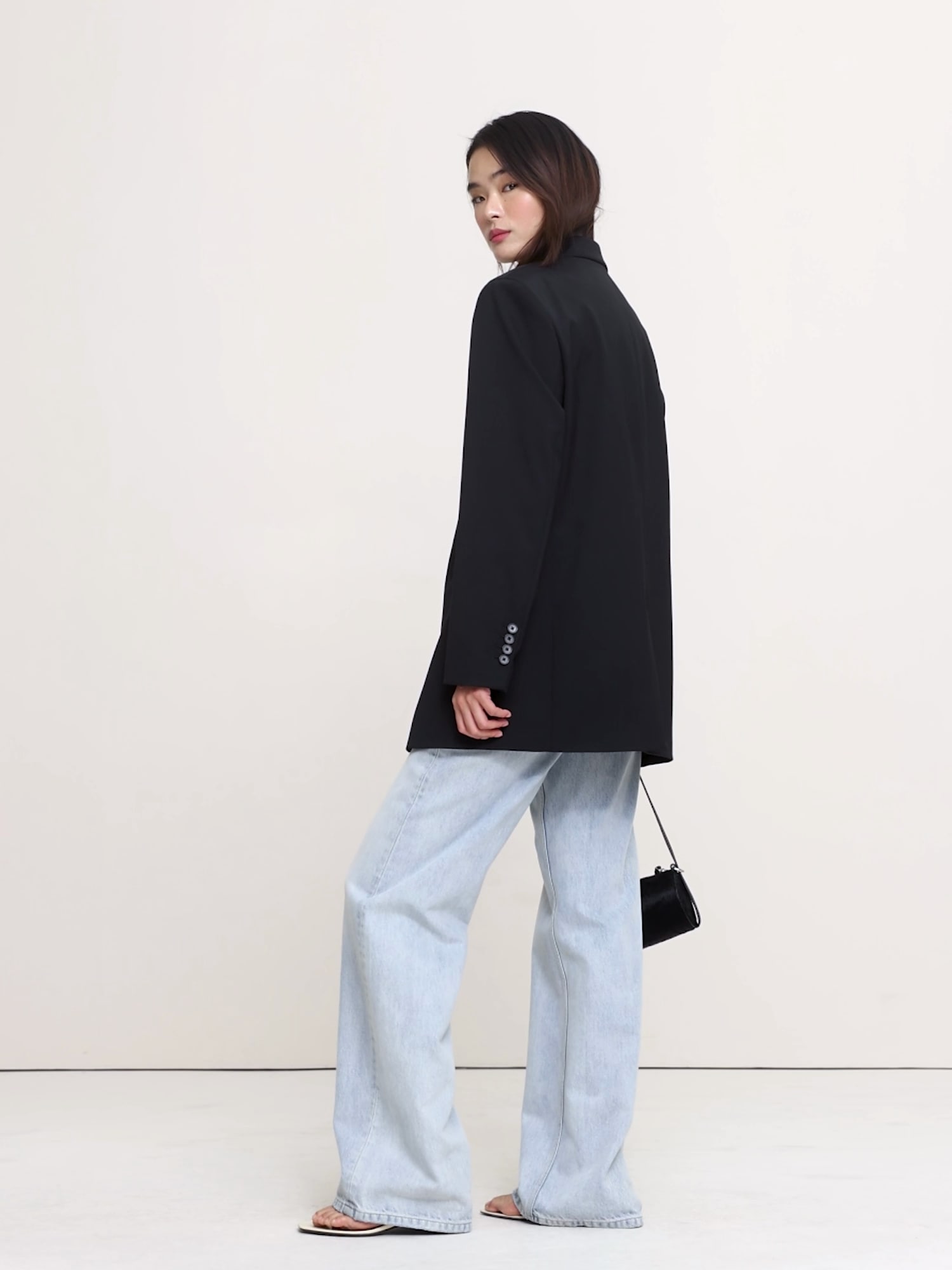 Oversized Twill Blazer - thumbnail 9