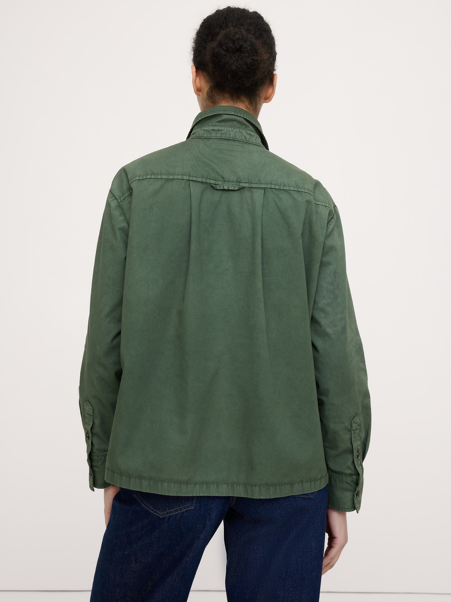 Image number 2 showing, Oversized Cotton Twill Popover Shirt