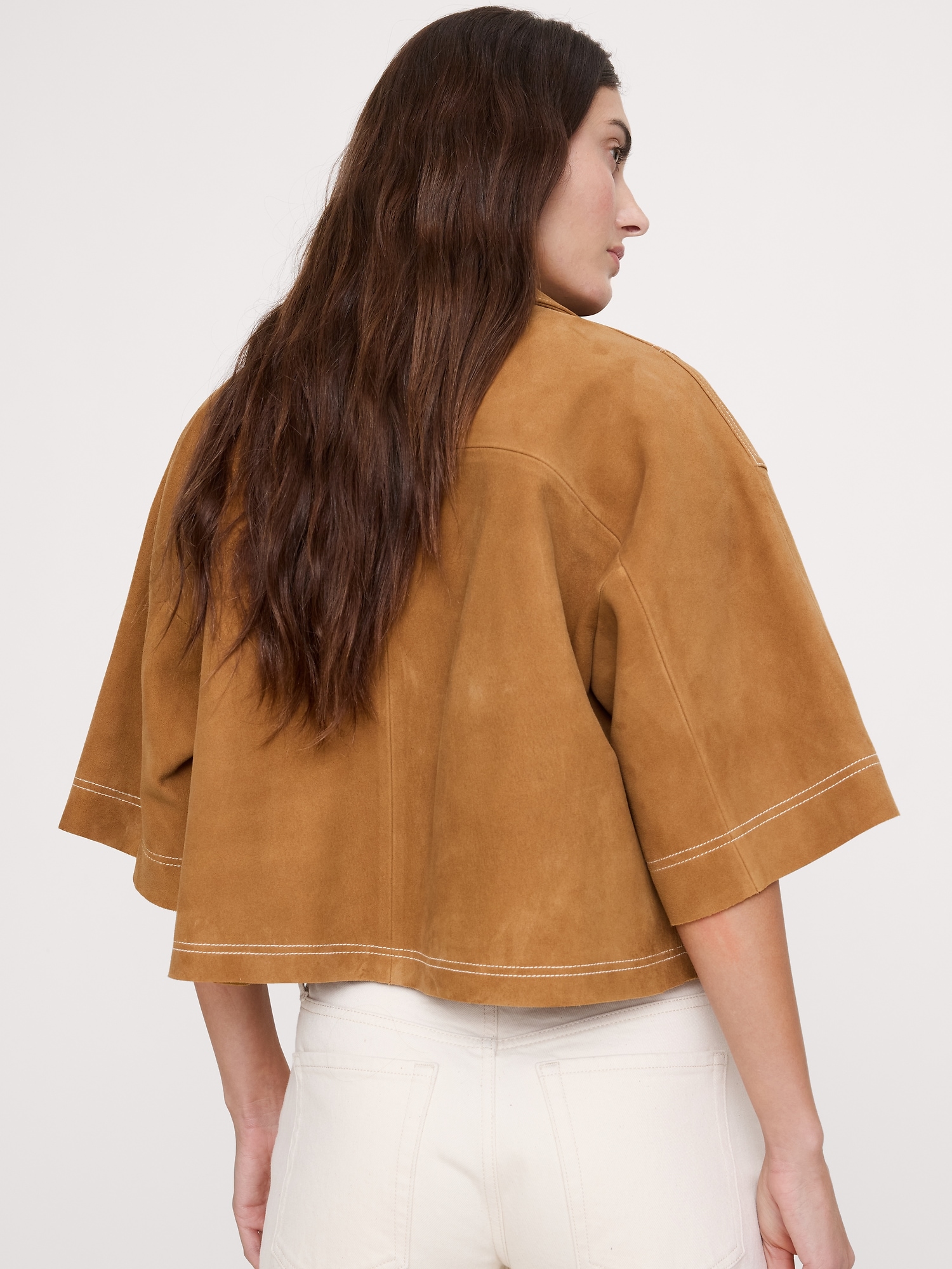 Image number 3 showing, Oversized Short Suede Jacket