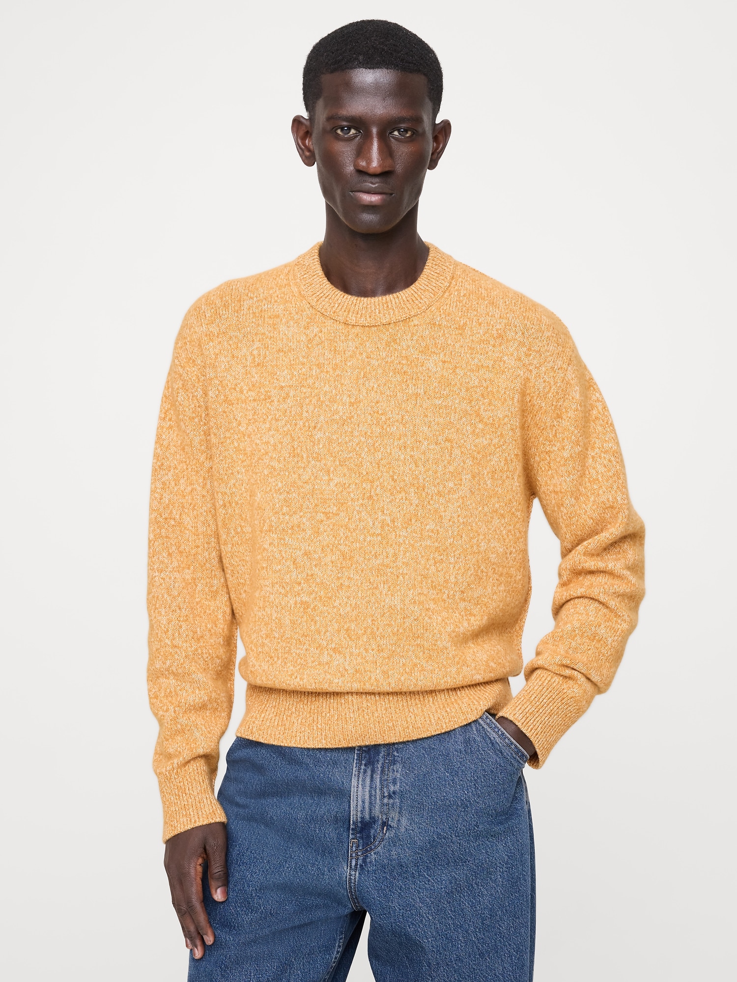 Cashmere-Cotton Crew-Neck Sweater