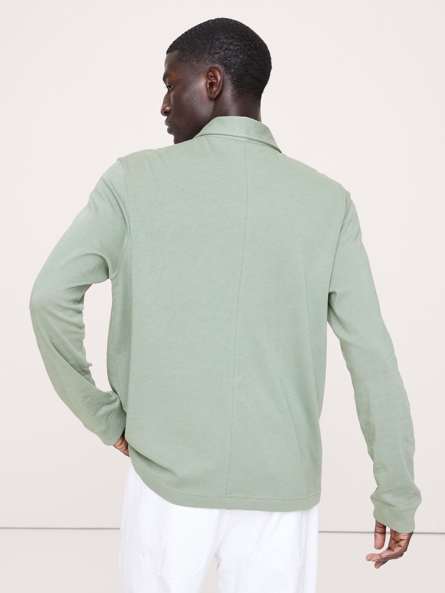 Image number 2 showing, Cotton Jersey Long-Sleeve Polo