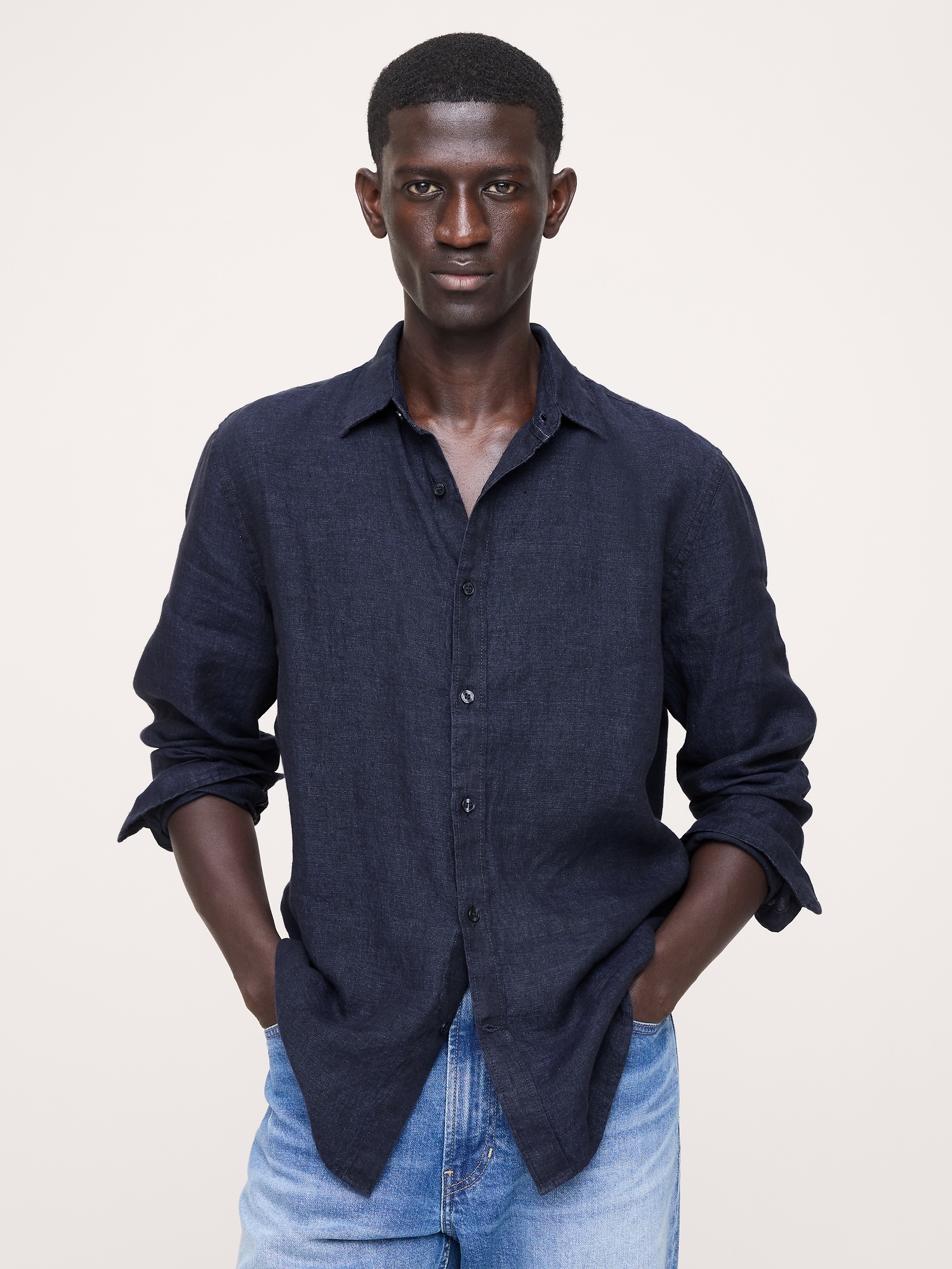 Image number 1 showing, Standard-Fit Linen Shirt
