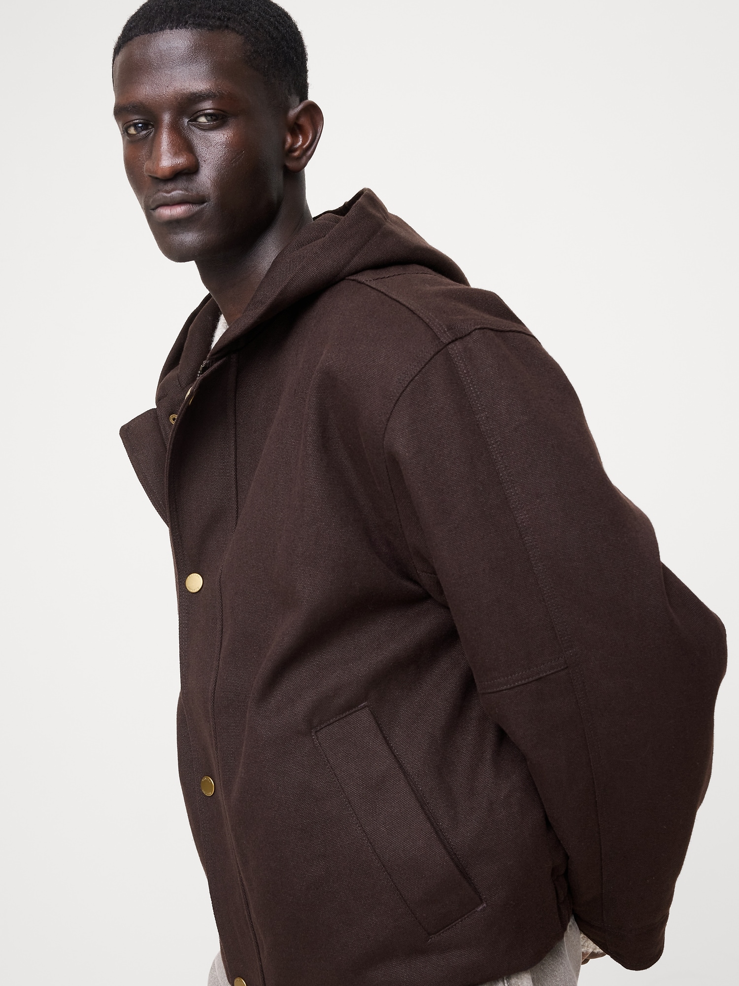 Image number 4 showing, Hemp-Cotton Canvas Insulated Bomber Jacket