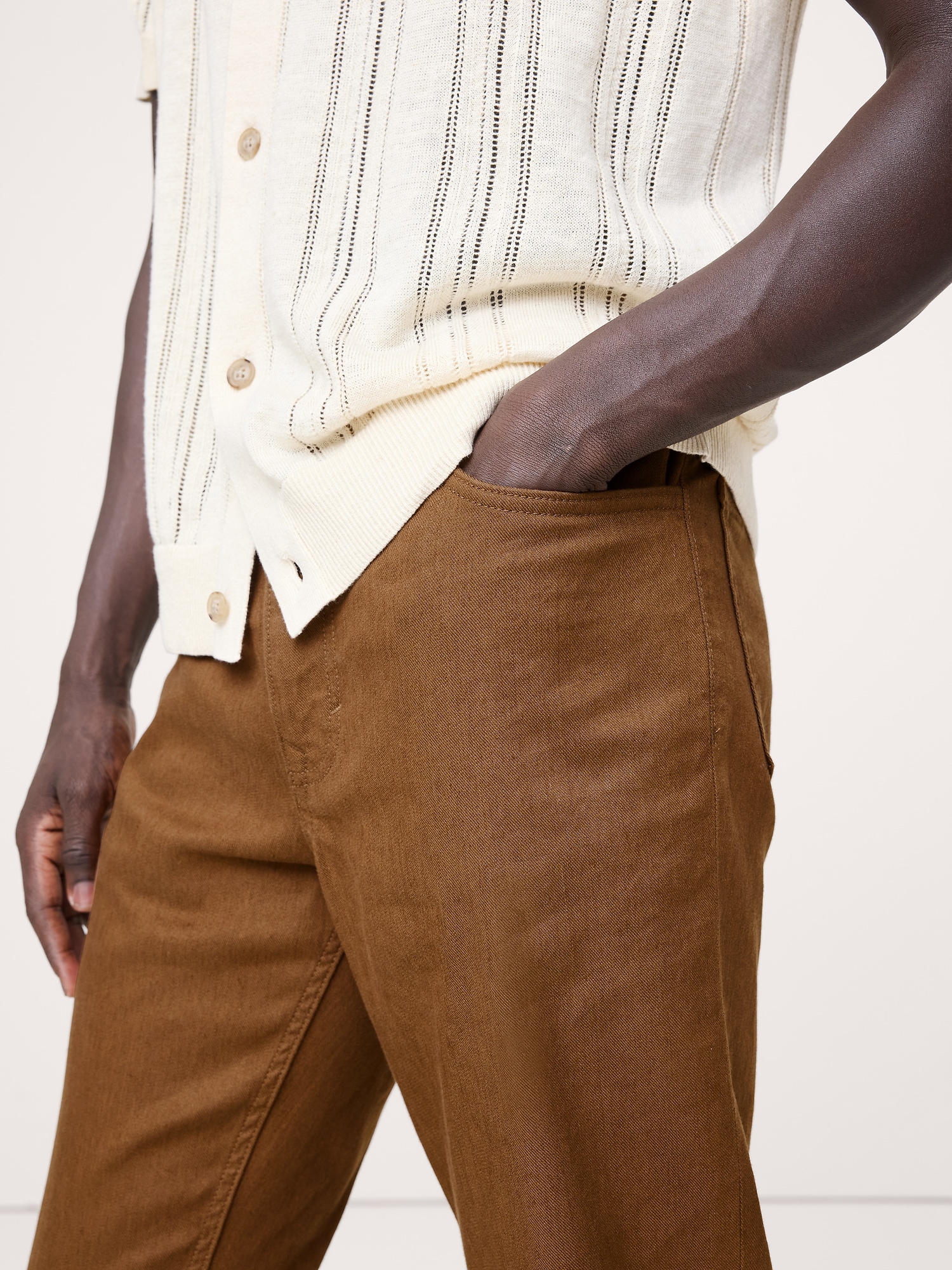 Image number 3 showing, Slim Linen-Cotton Traveler Pant