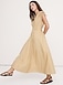 Poplin Ruched-Shoulder Maxi Dress