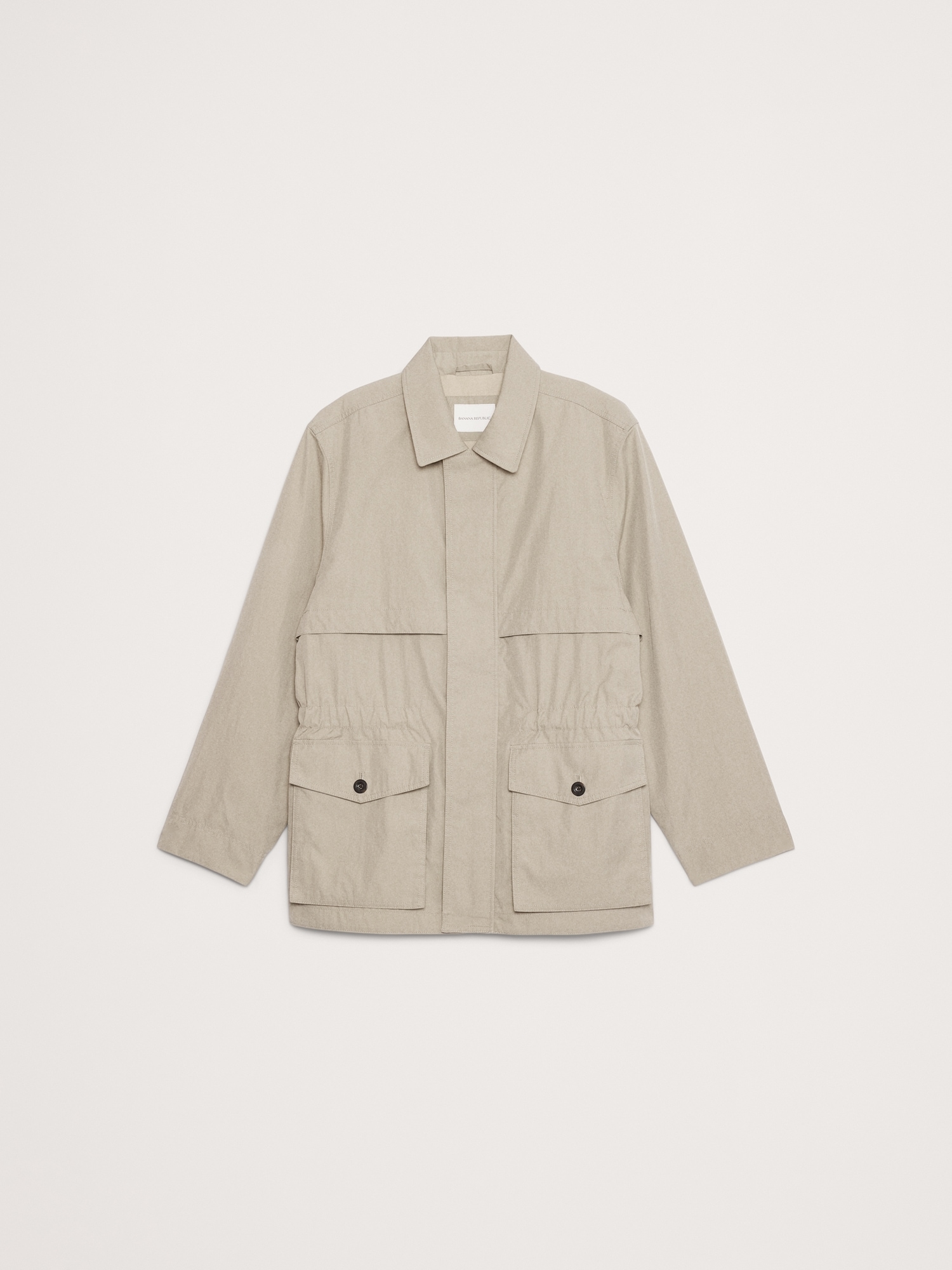 Мужская куртка Banana Republic Cotton-Nylon Field, цвет: Каменный бежевый — фото 4